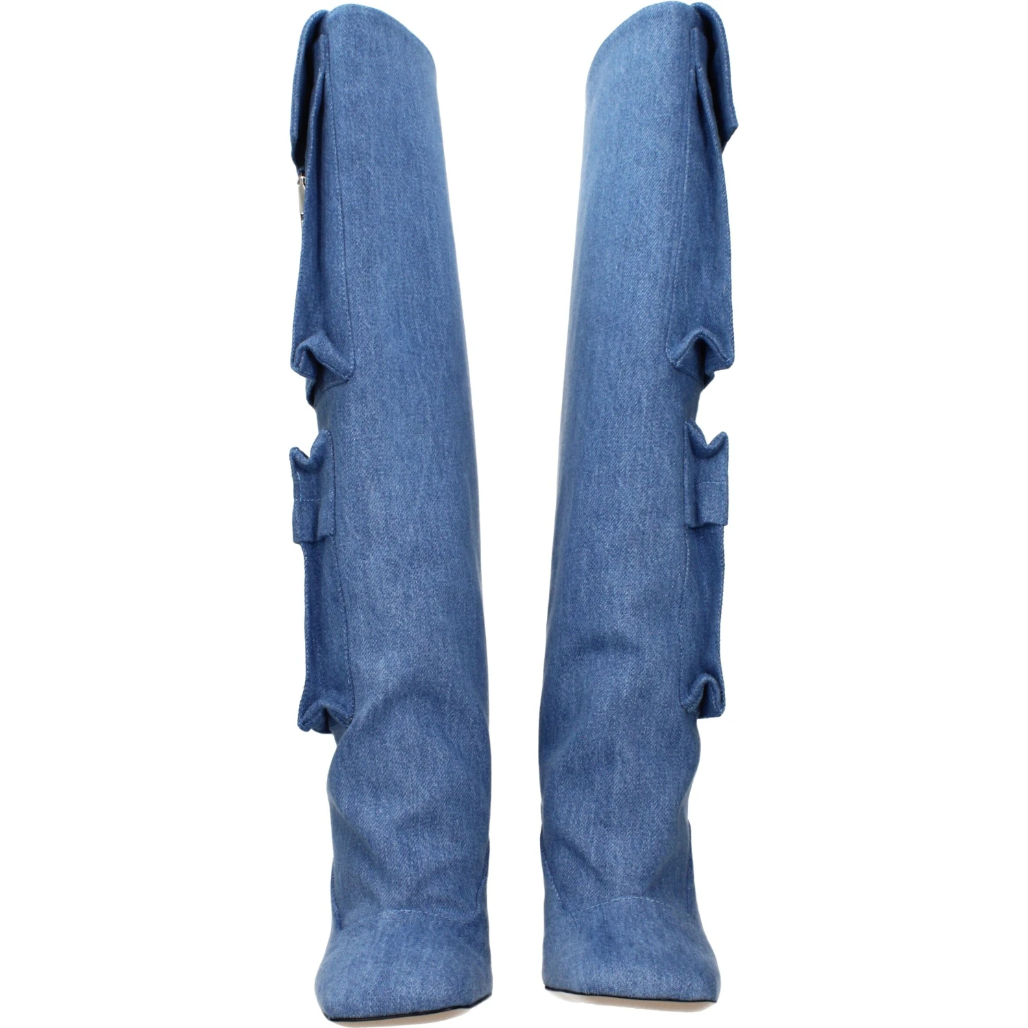 Light Blue Fabric Boots