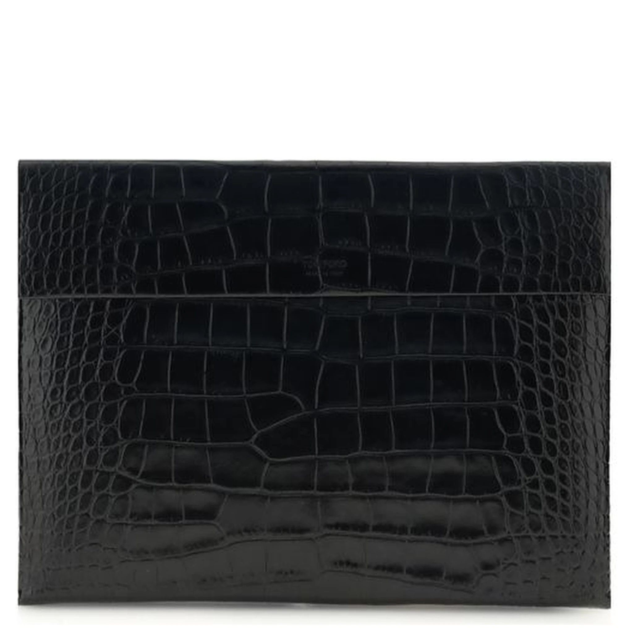Black Leather Clutch Bag