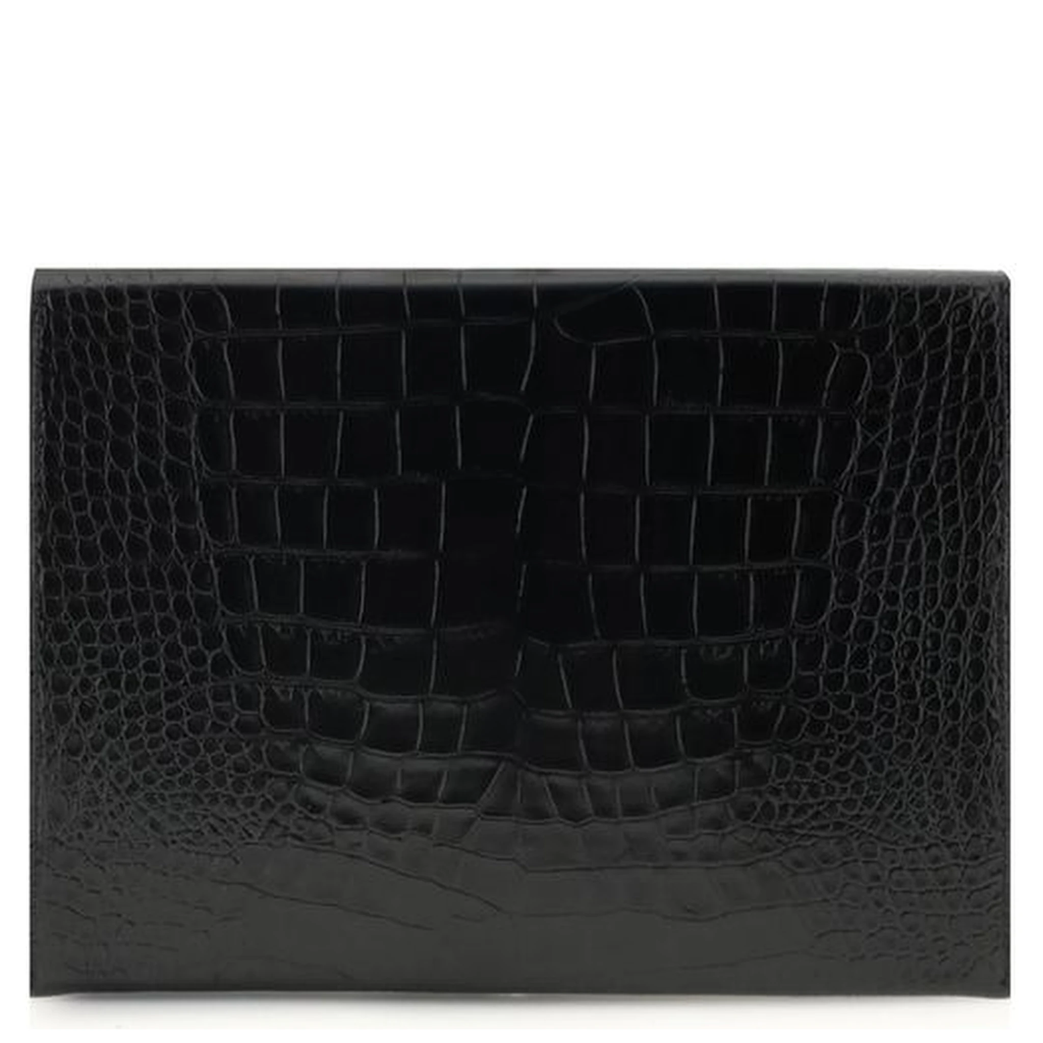 Black Leather Clutch Bag