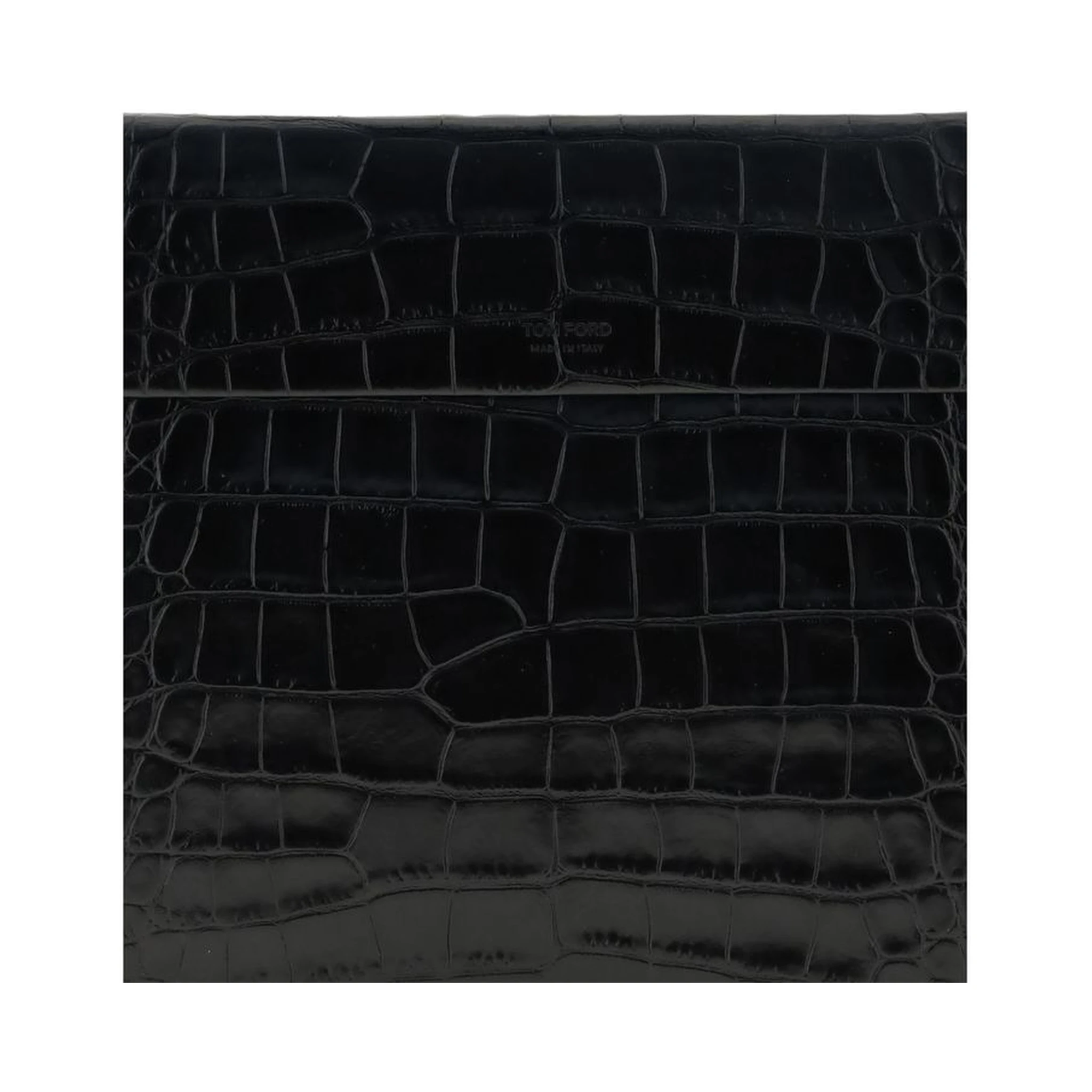 Black Leather Clutch Bag