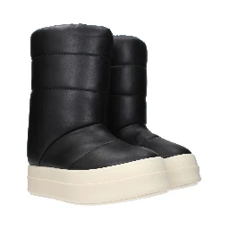 Black Leather Ankle Boots