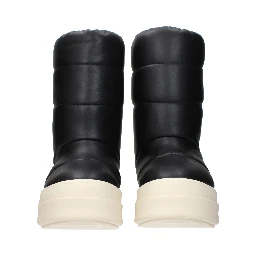 Black Leather Ankle Boots