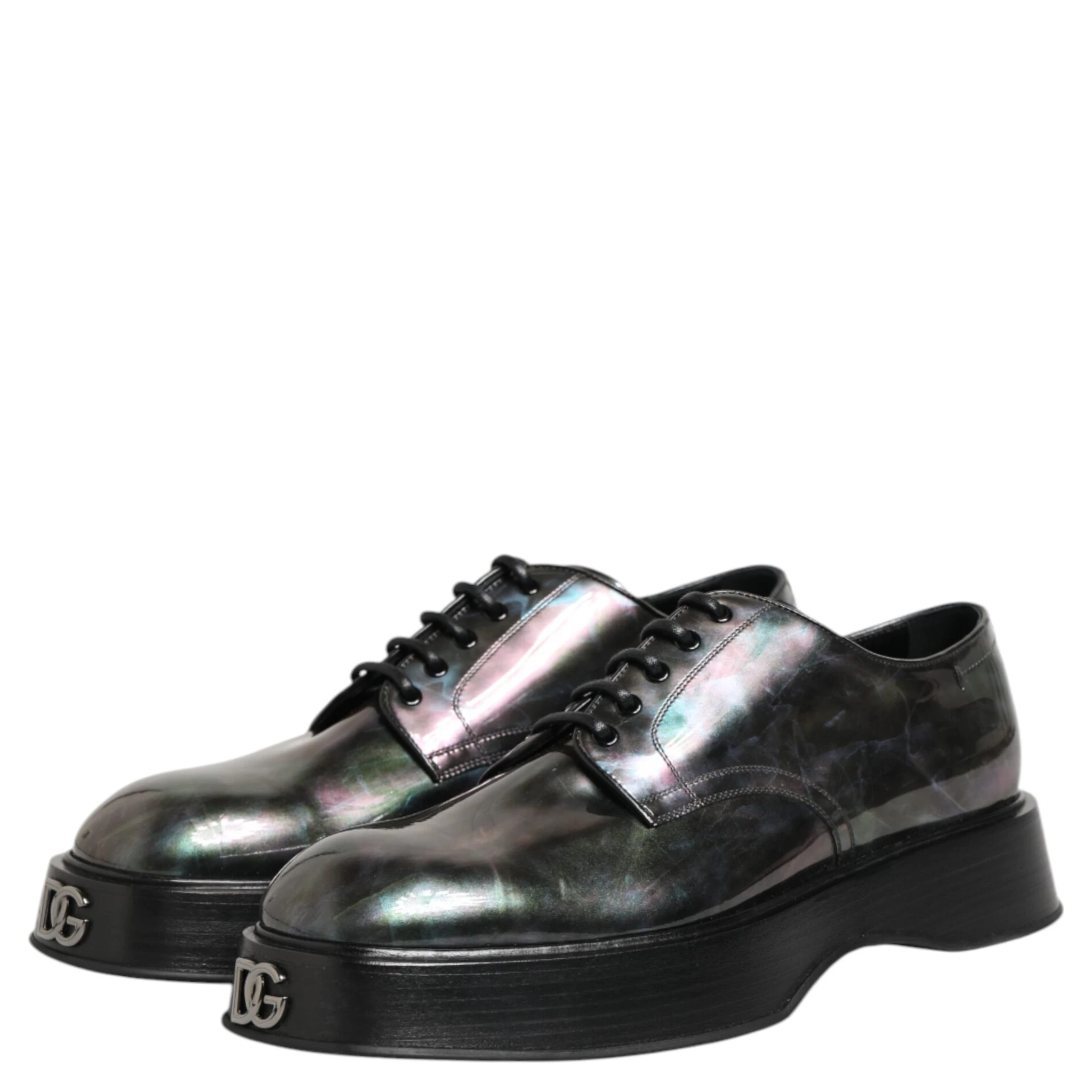 Multicolor Leather Lace-up Men Formal Derby Shoes