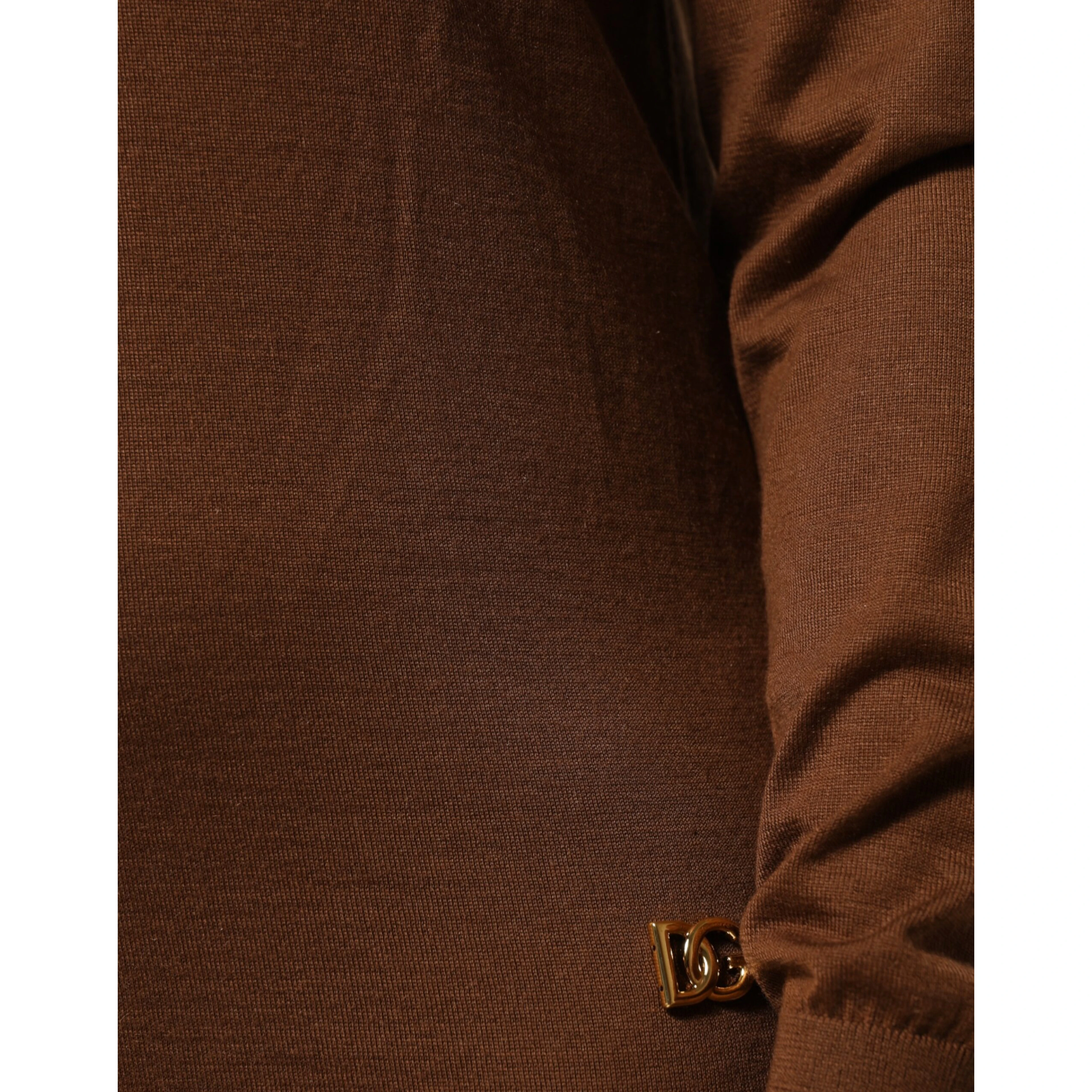 Brown Cashmere Turtle Neck Pullover Sweater