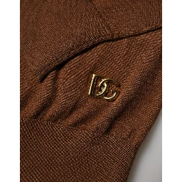Brown Cashmere Turtle Neck Pullover Sweater