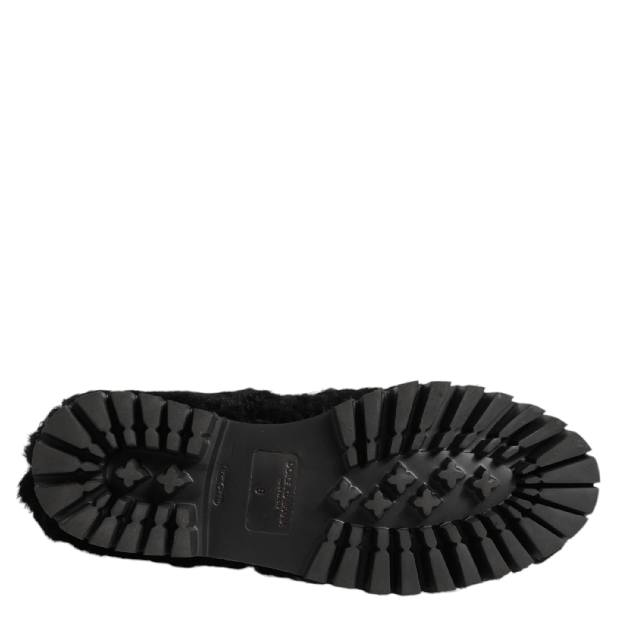 Dress Black Fur Leather Slippers Men Shoes