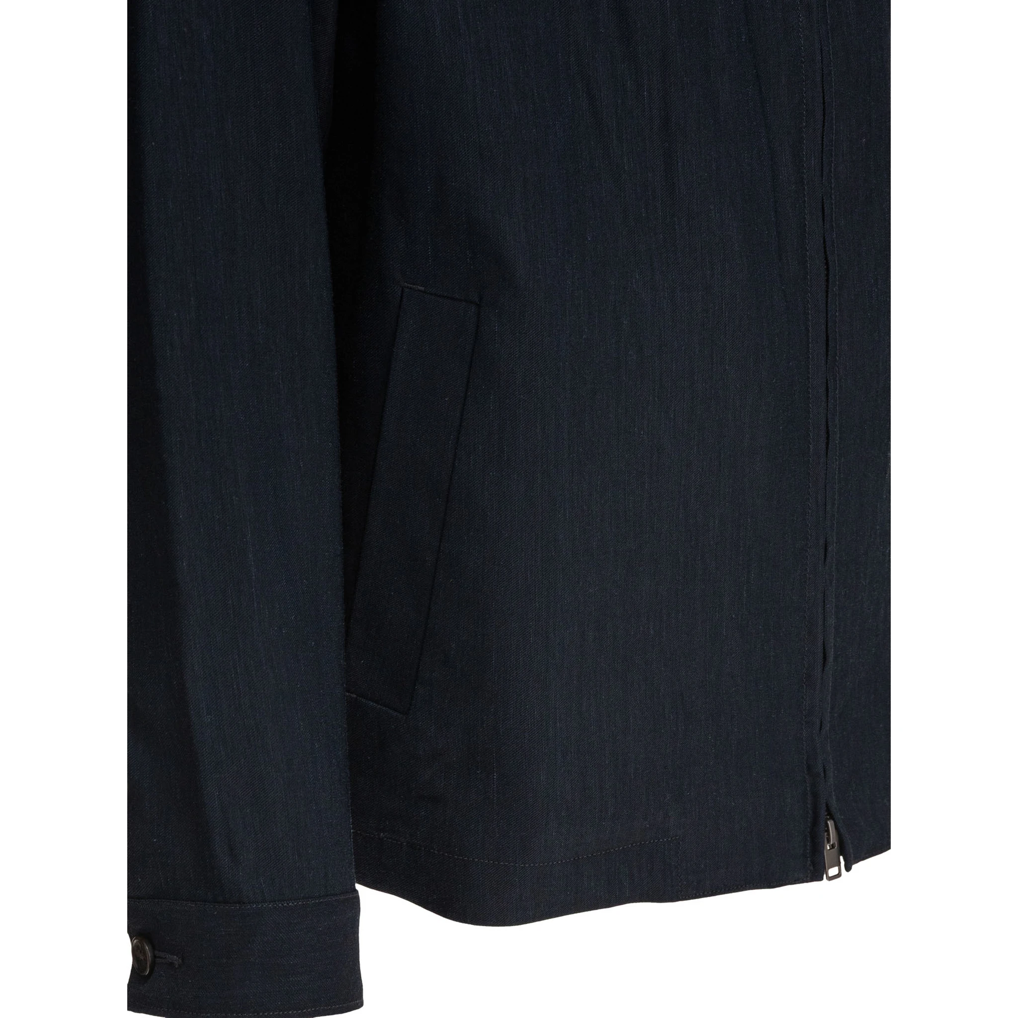 Bomber jacket zipper closure