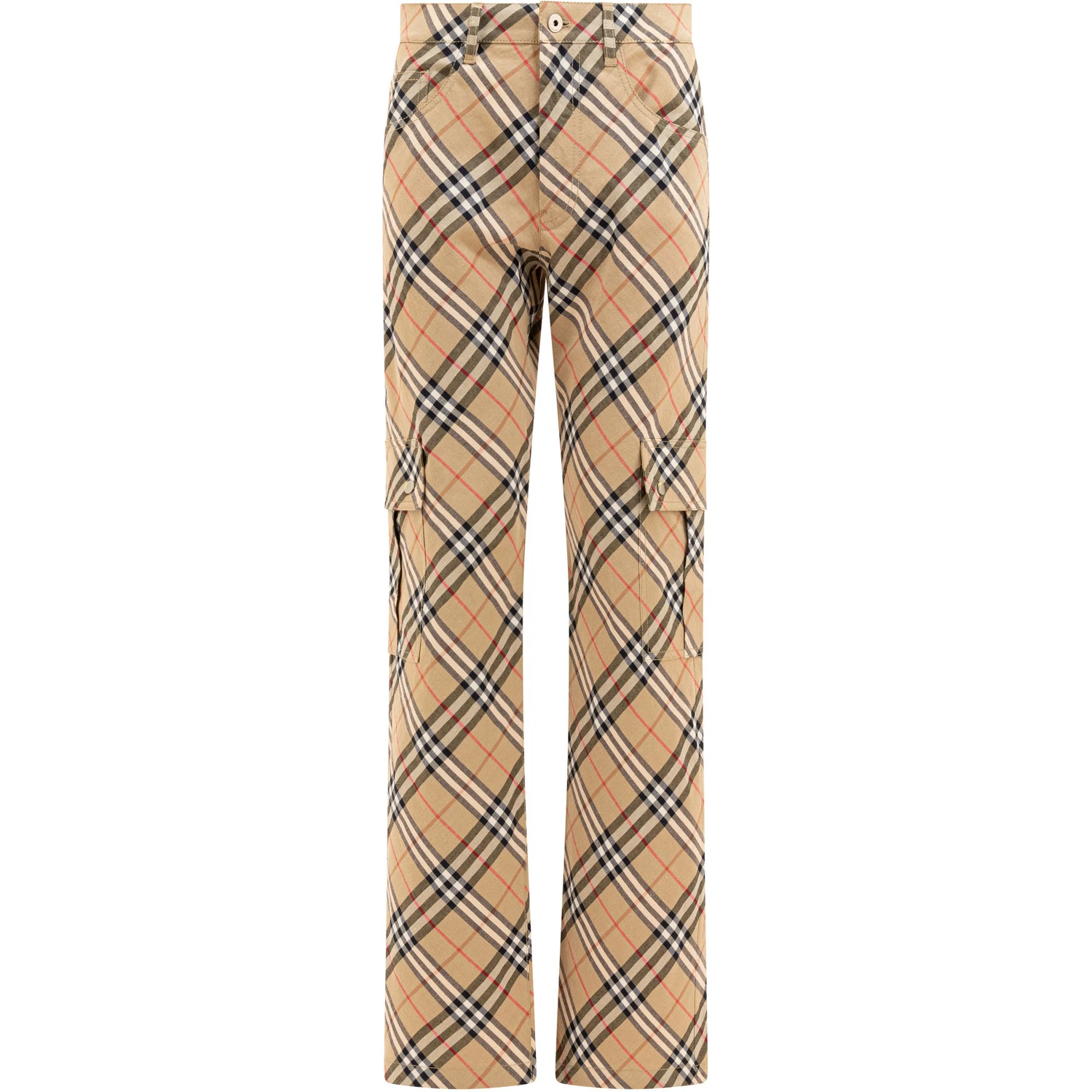 "Check" cargo trousers