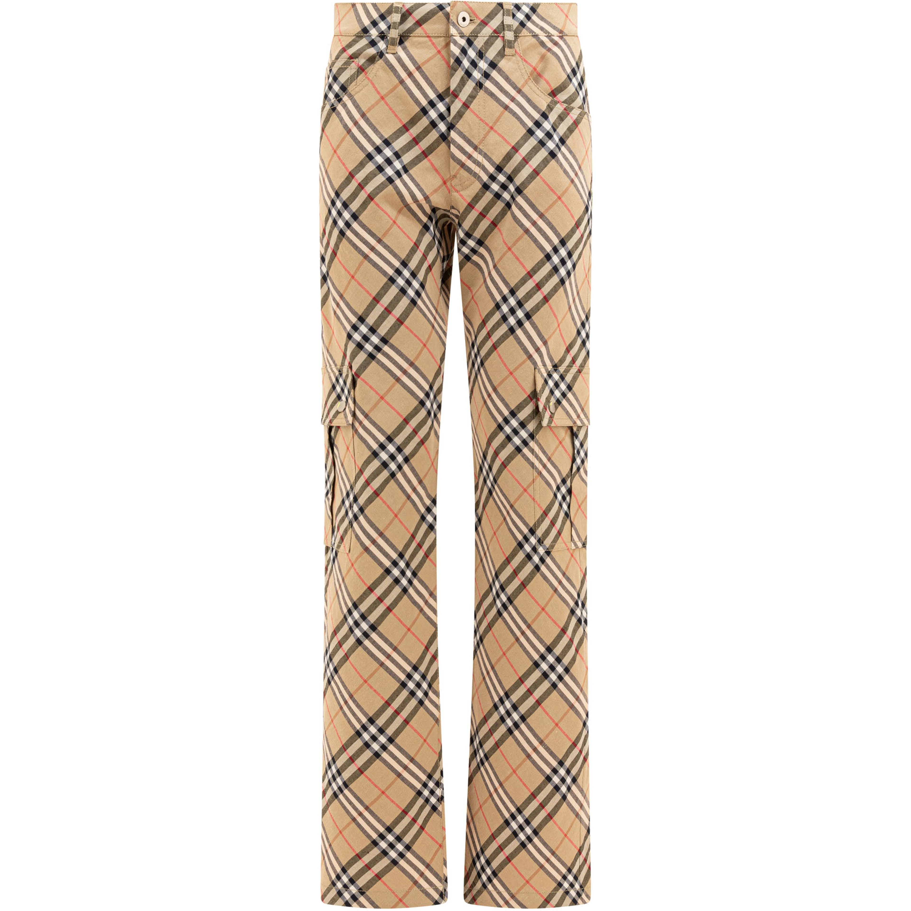 "Check" cargo trousers