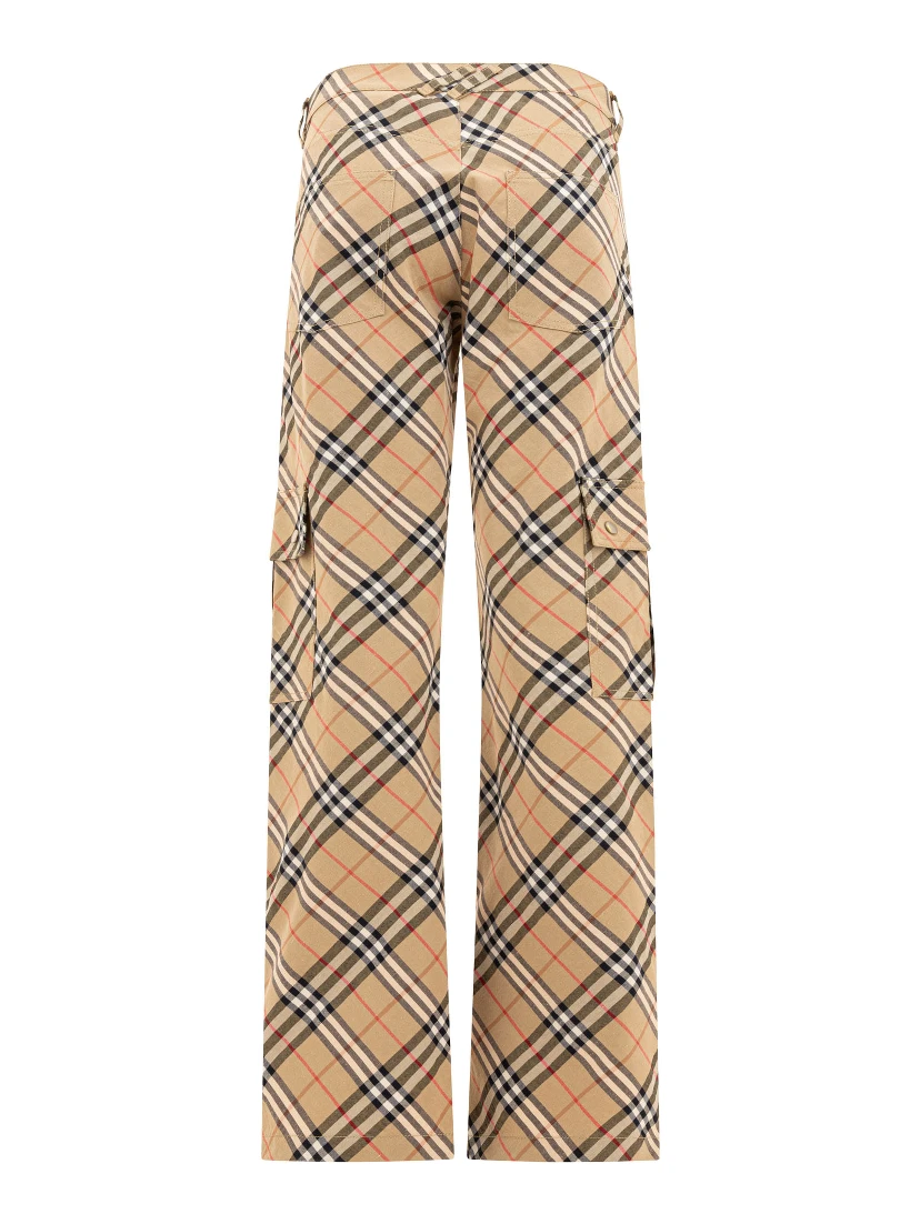 "Check" cargo trousers