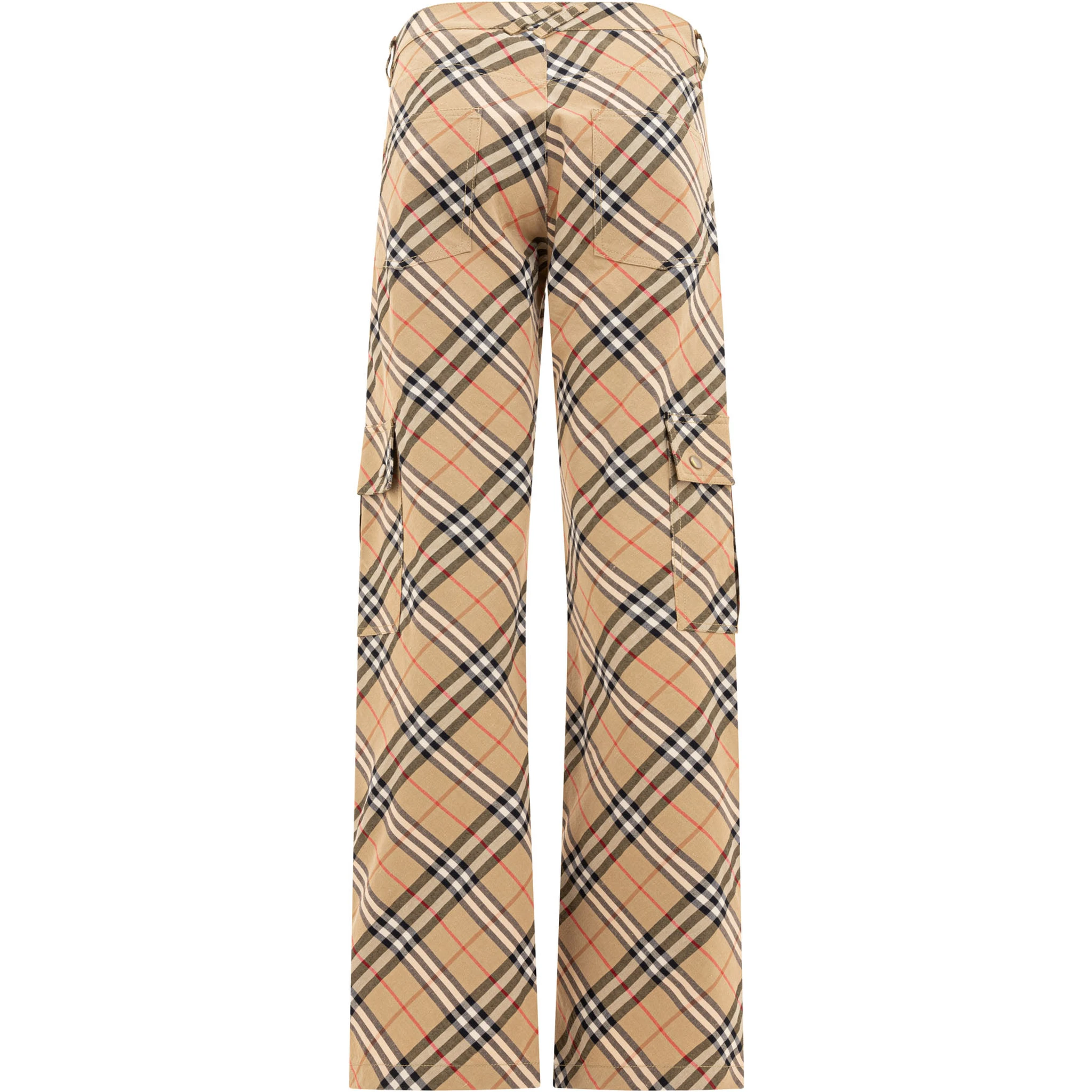 "Check" cargo trousers