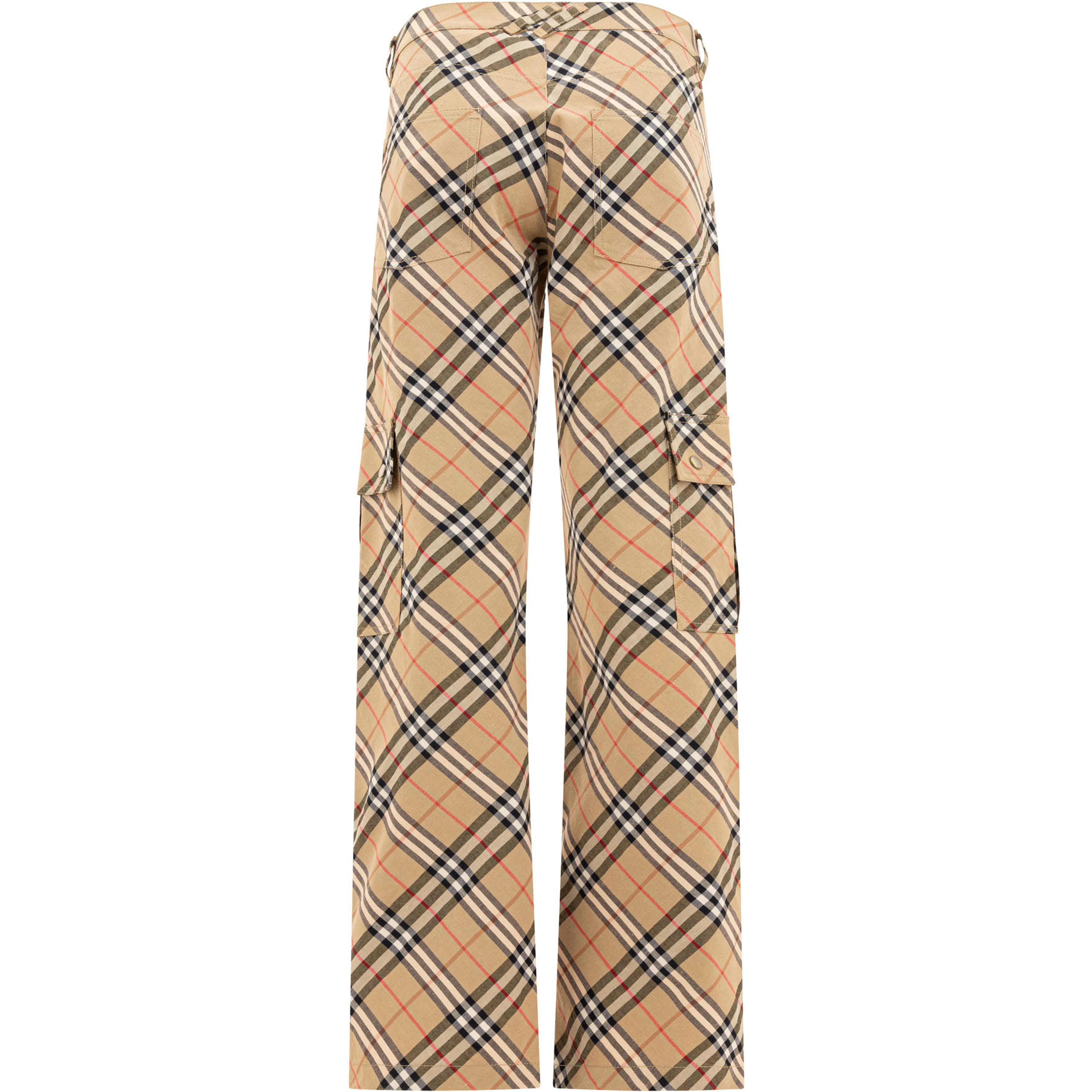"Check" cargo trousers