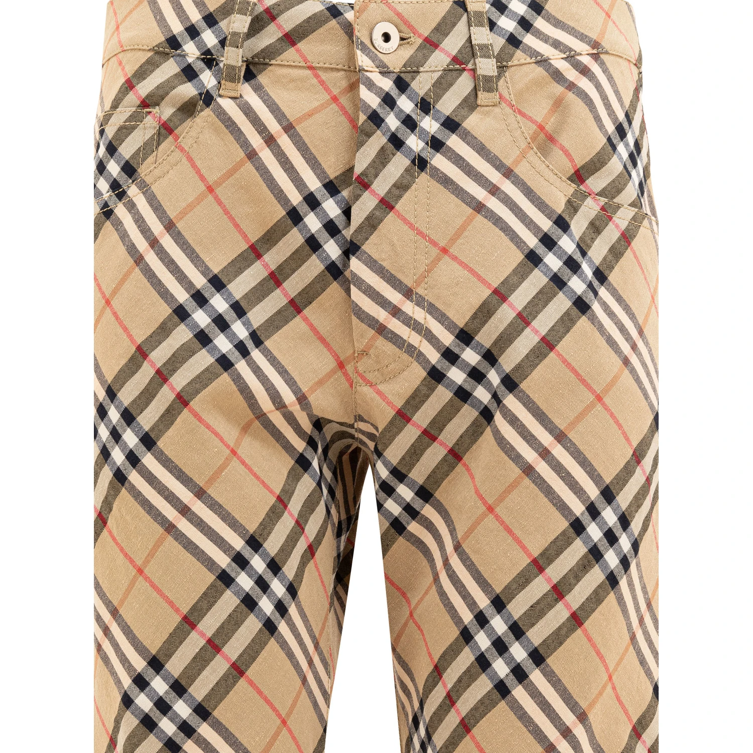 "Check" cargo trousers