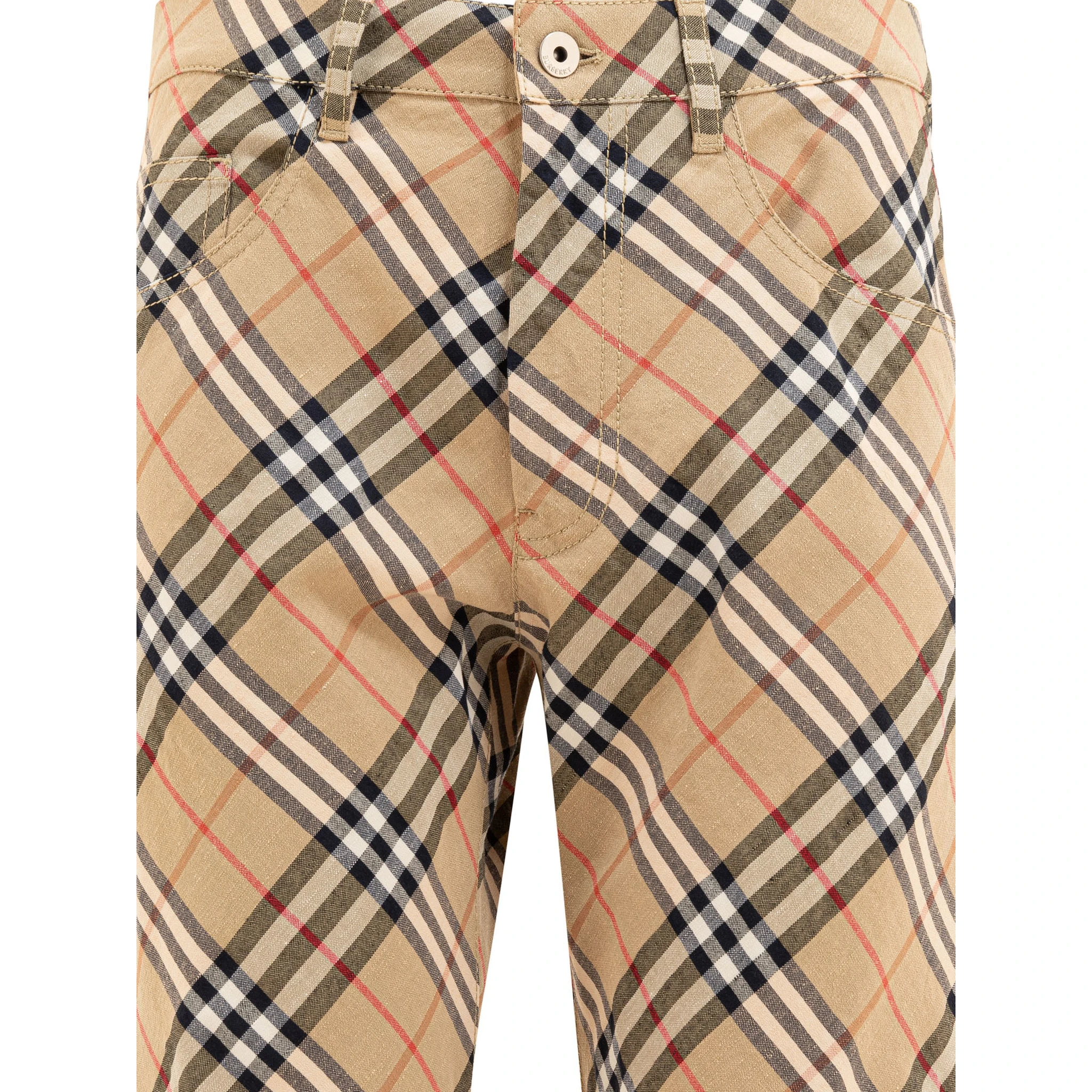 "Check" cargo trousers