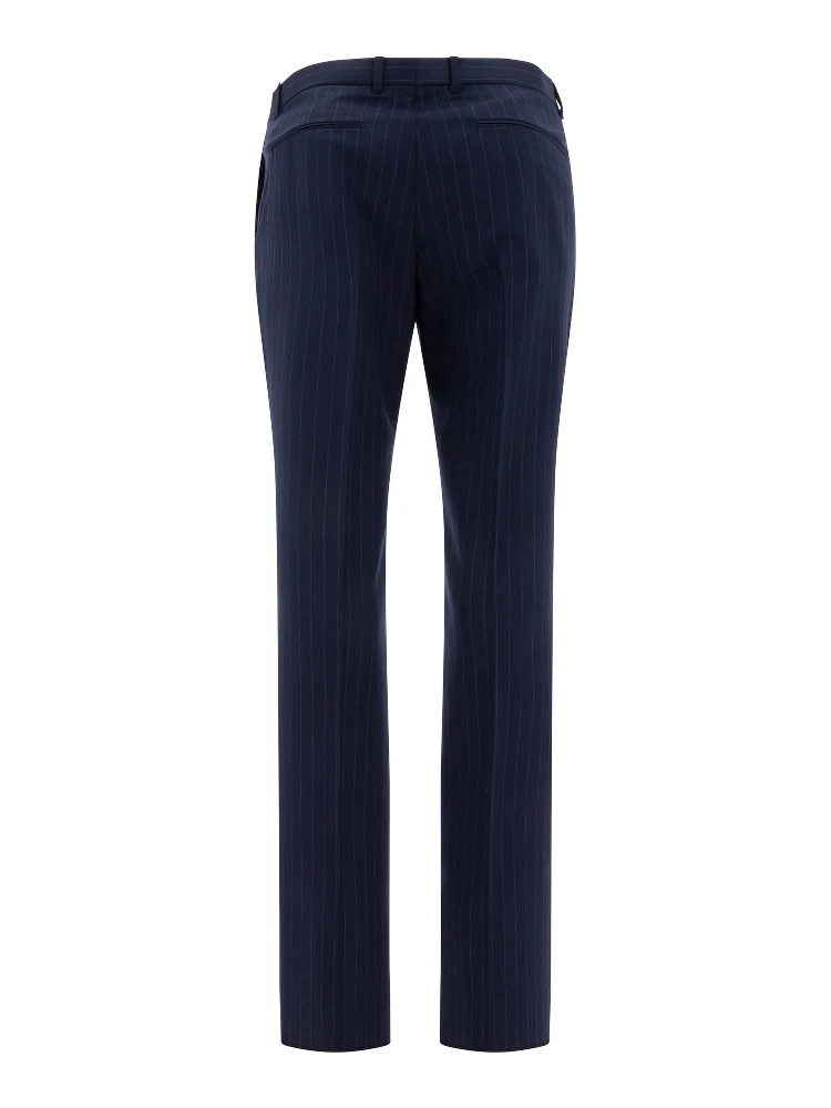 Pinstriped tailored trousers alternative