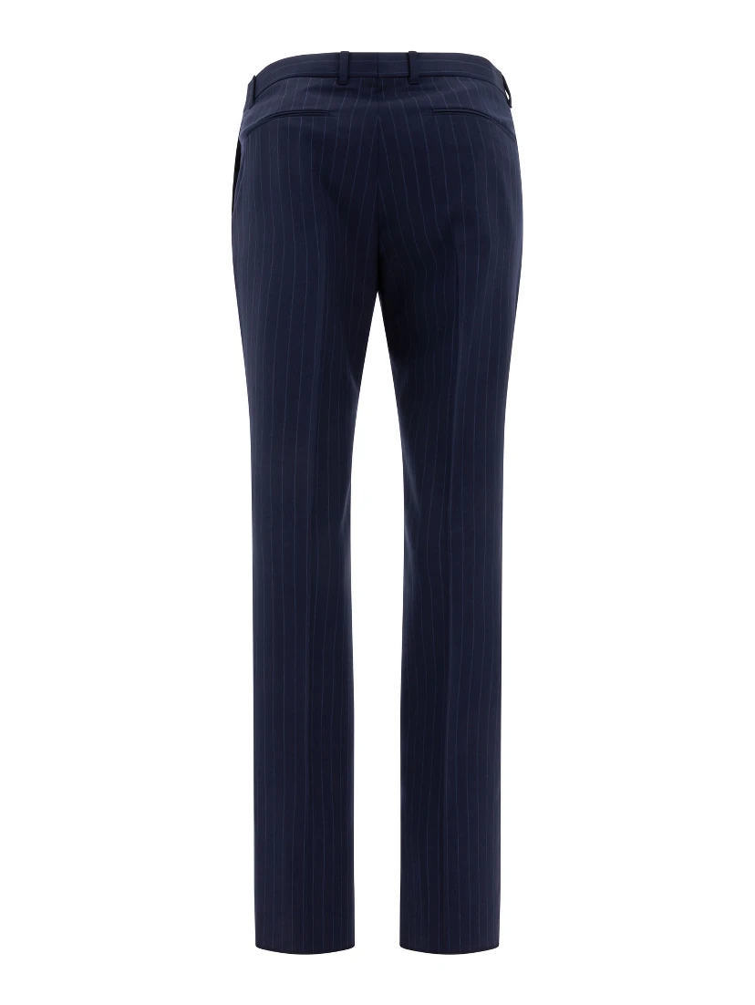 Pinstriped tailored trousers