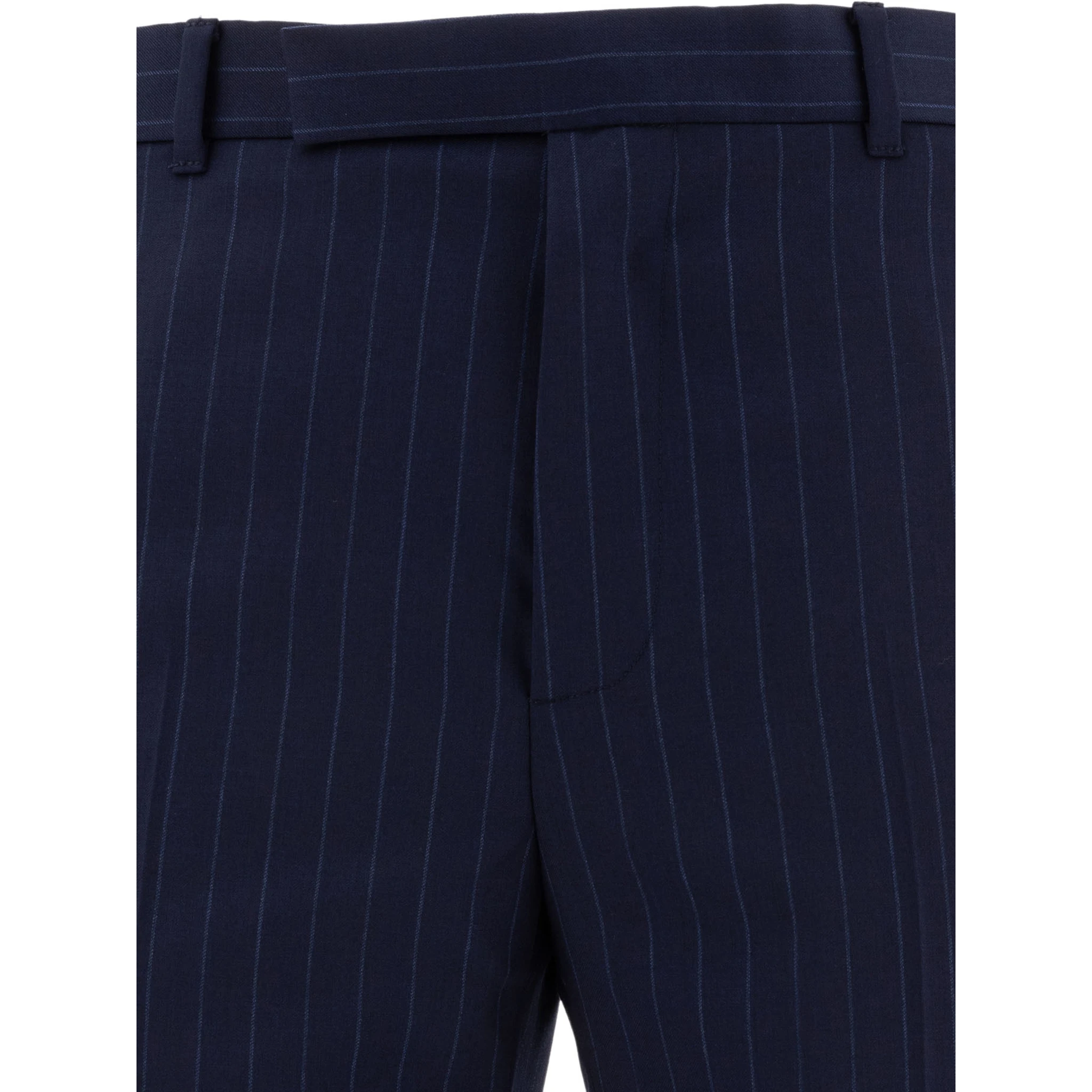 Pinstriped tailored trousers
