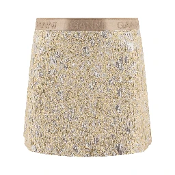 Gold and silver miniskirt