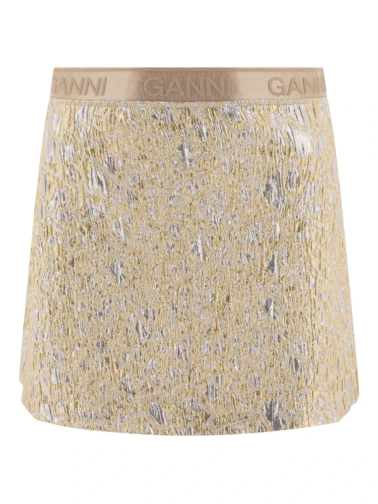 Gold and silver miniskirt