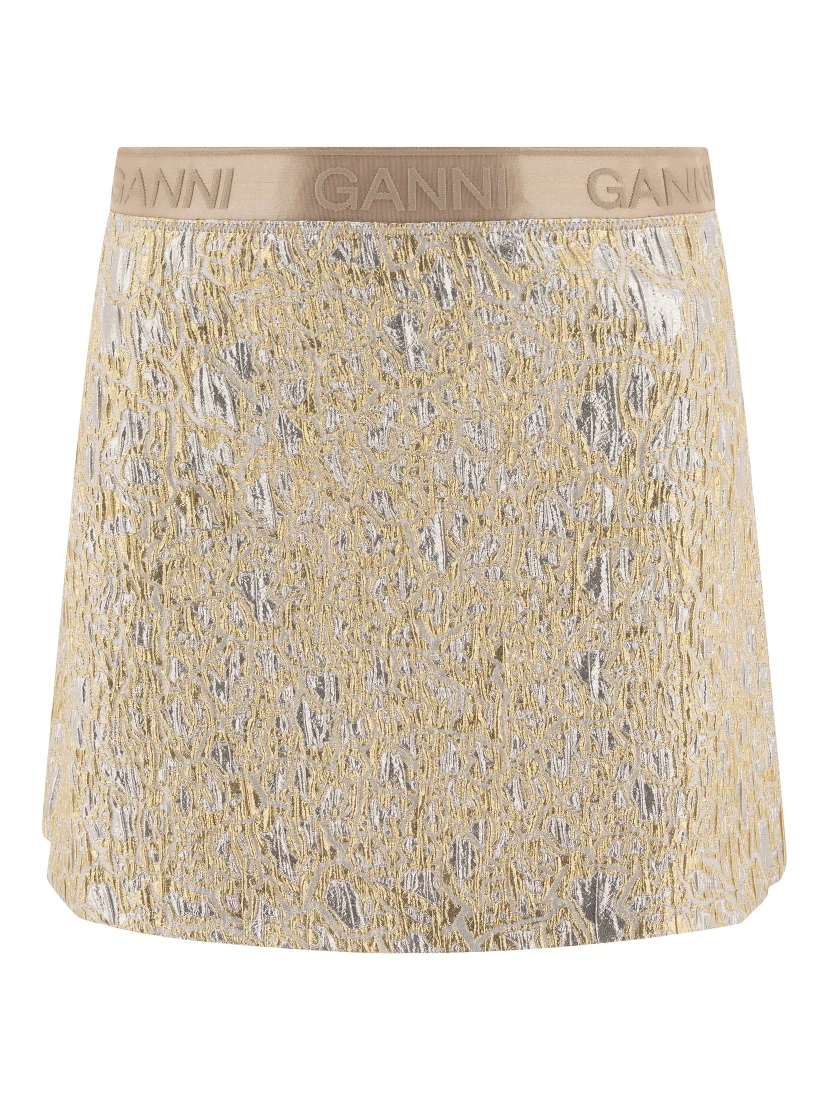 Gold and silver miniskirt