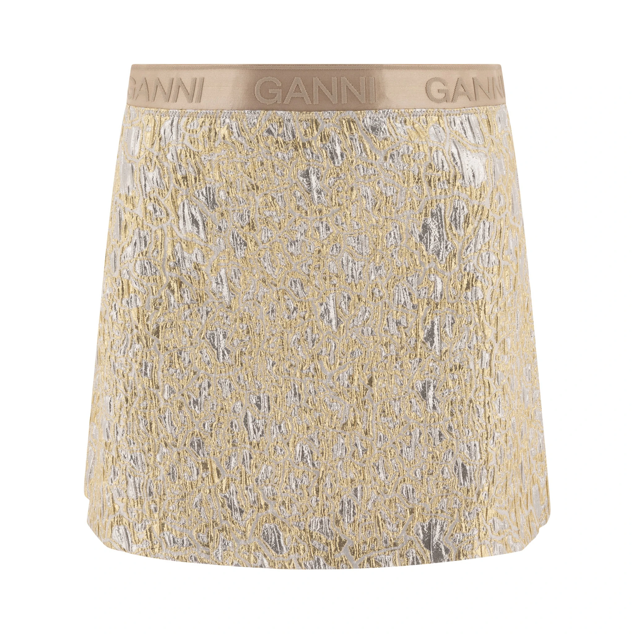 Gold and silver miniskirt