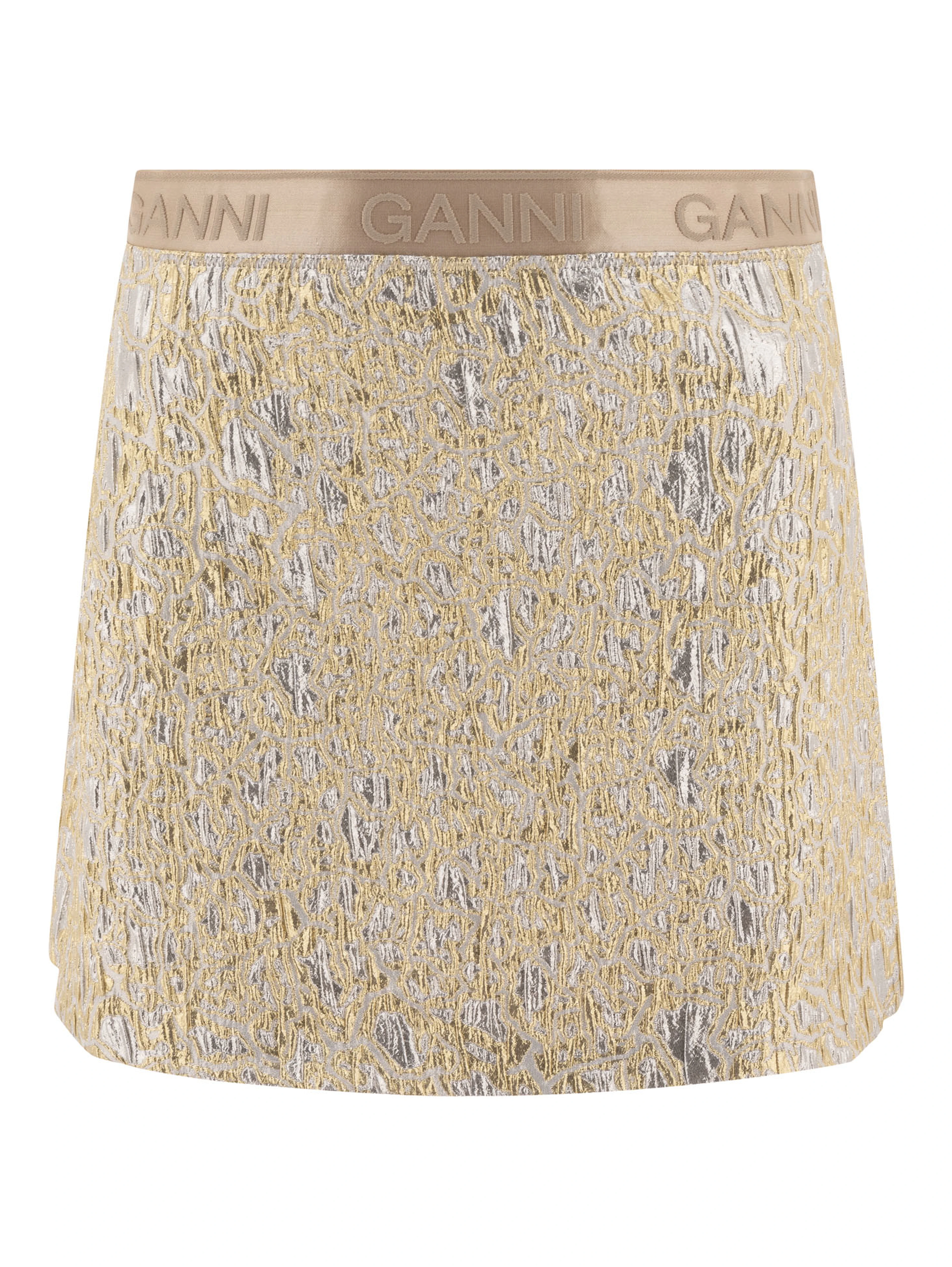 Gold and silver miniskirt