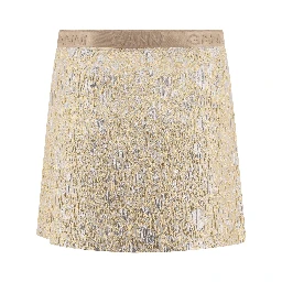 Gold and silver miniskirt
