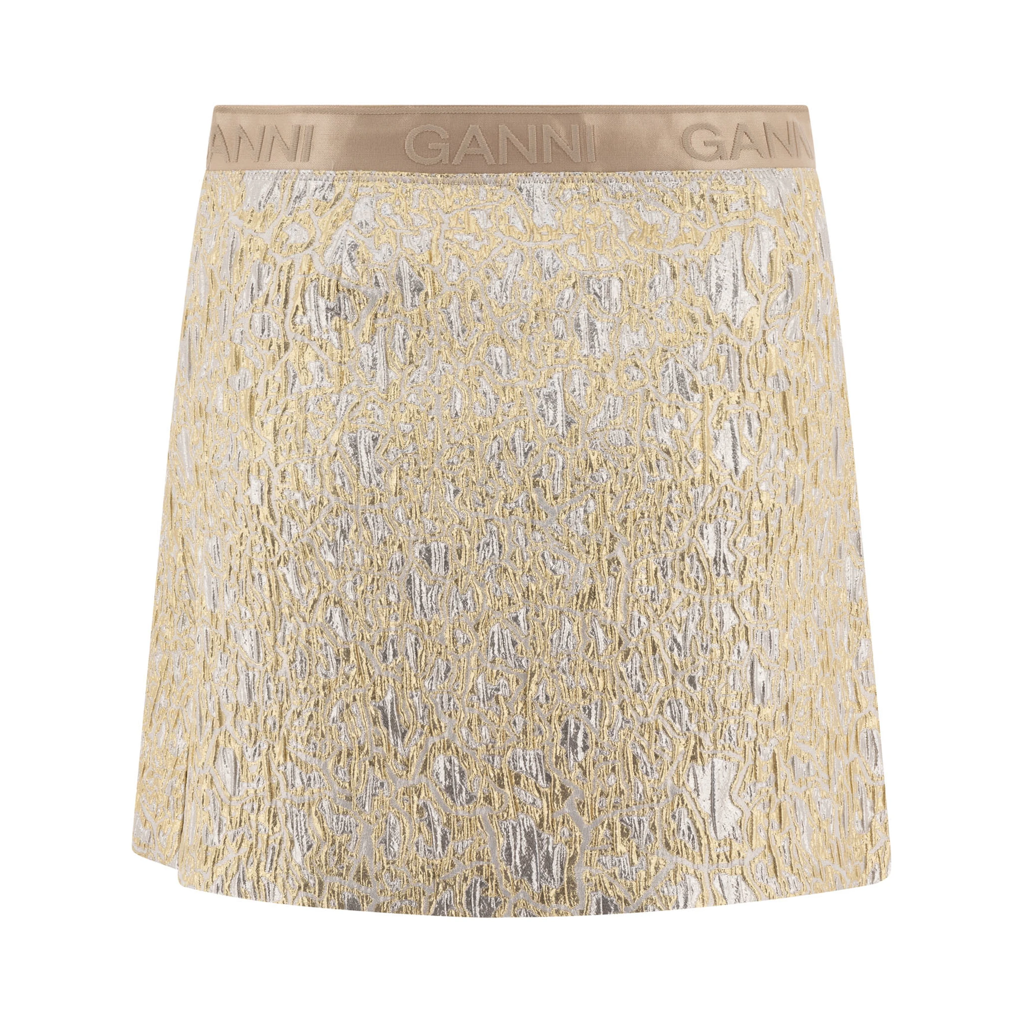 Gold and silver miniskirt