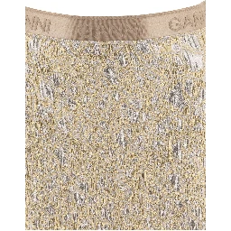 Gold and silver miniskirt