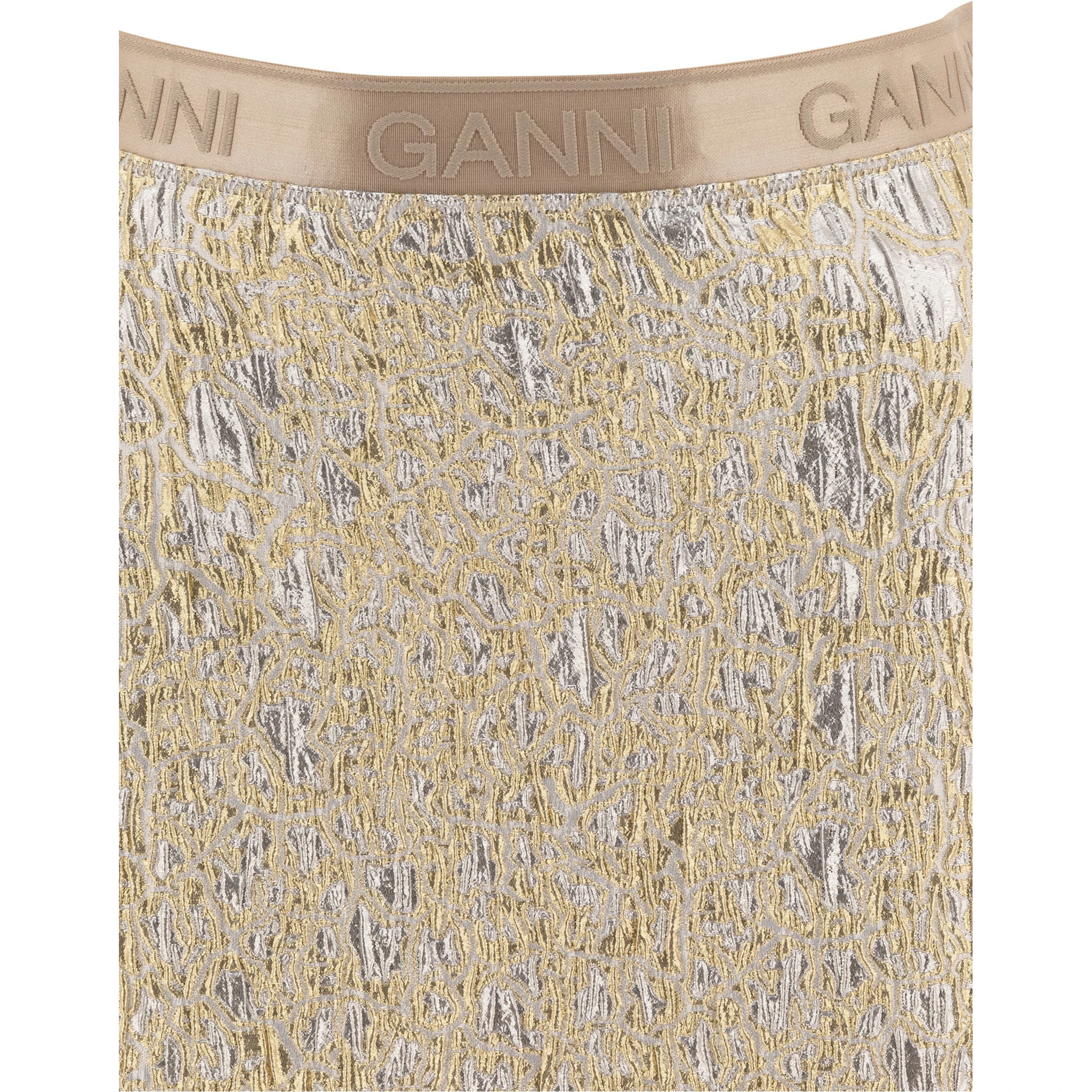 Gold and silver miniskirt
