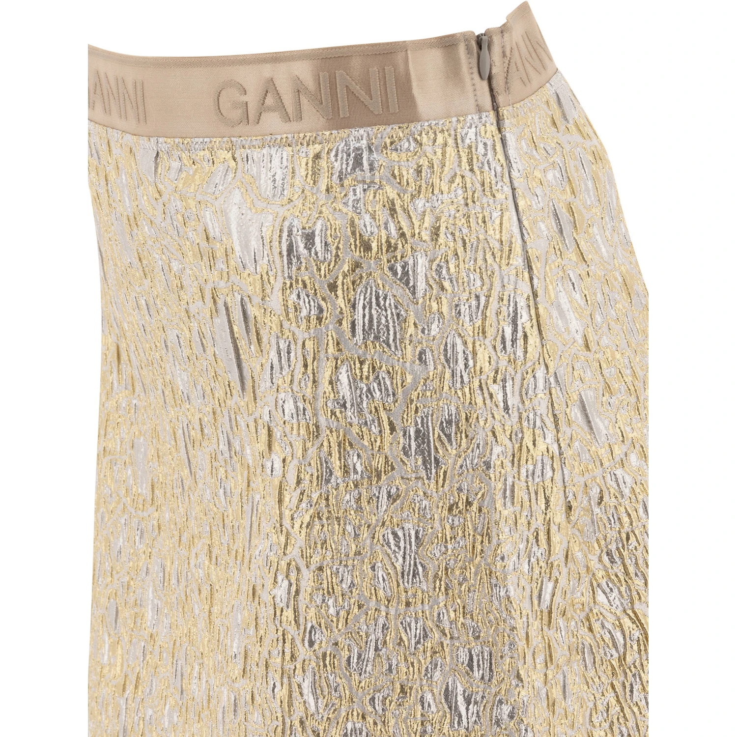 Gold and silver miniskirt