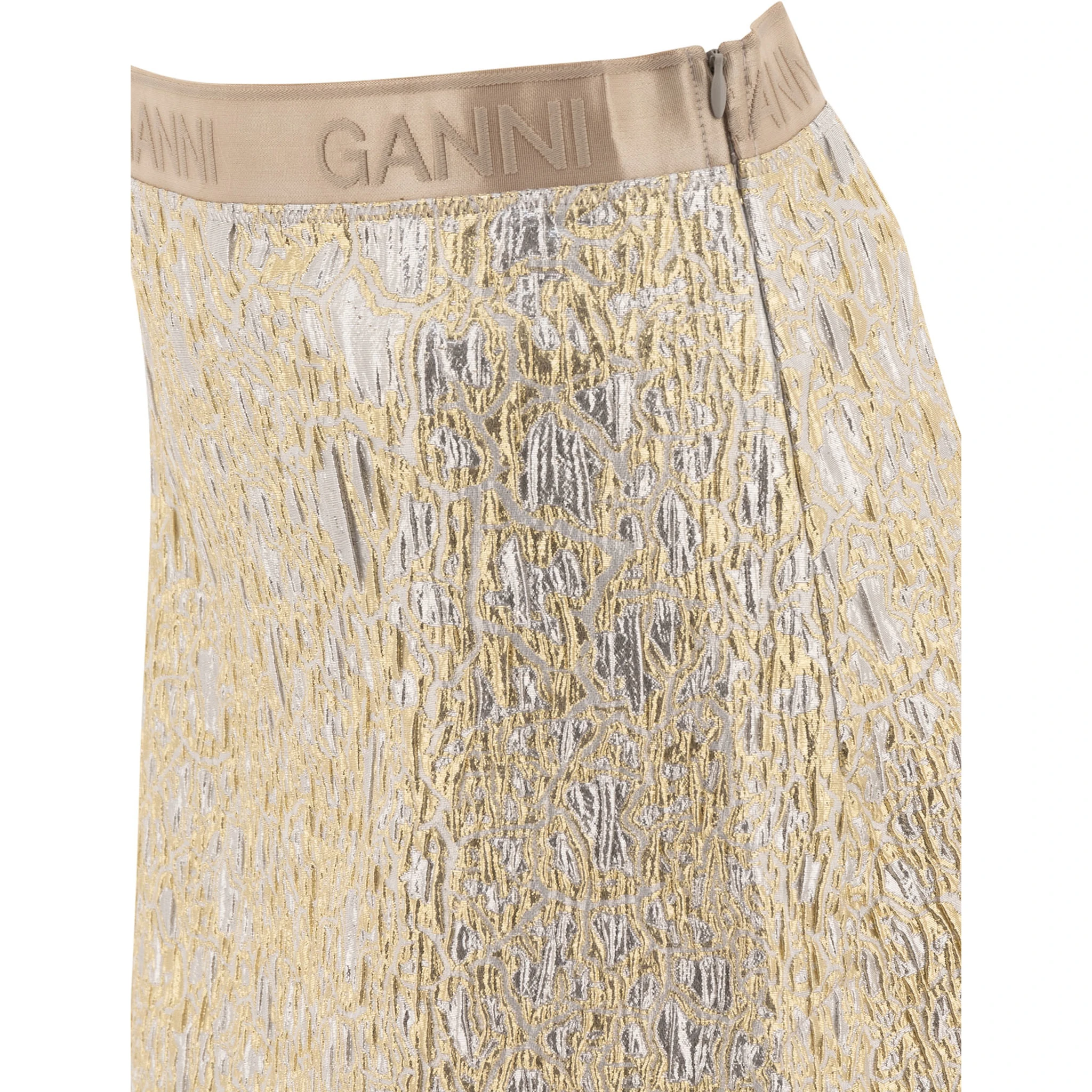 Gold and silver miniskirt