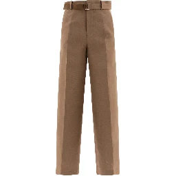 Tailored belted trousers