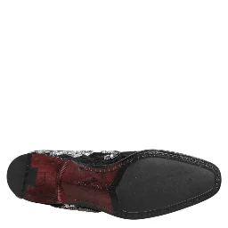 Black Silver Sequined Loafers Men Dress Shoes