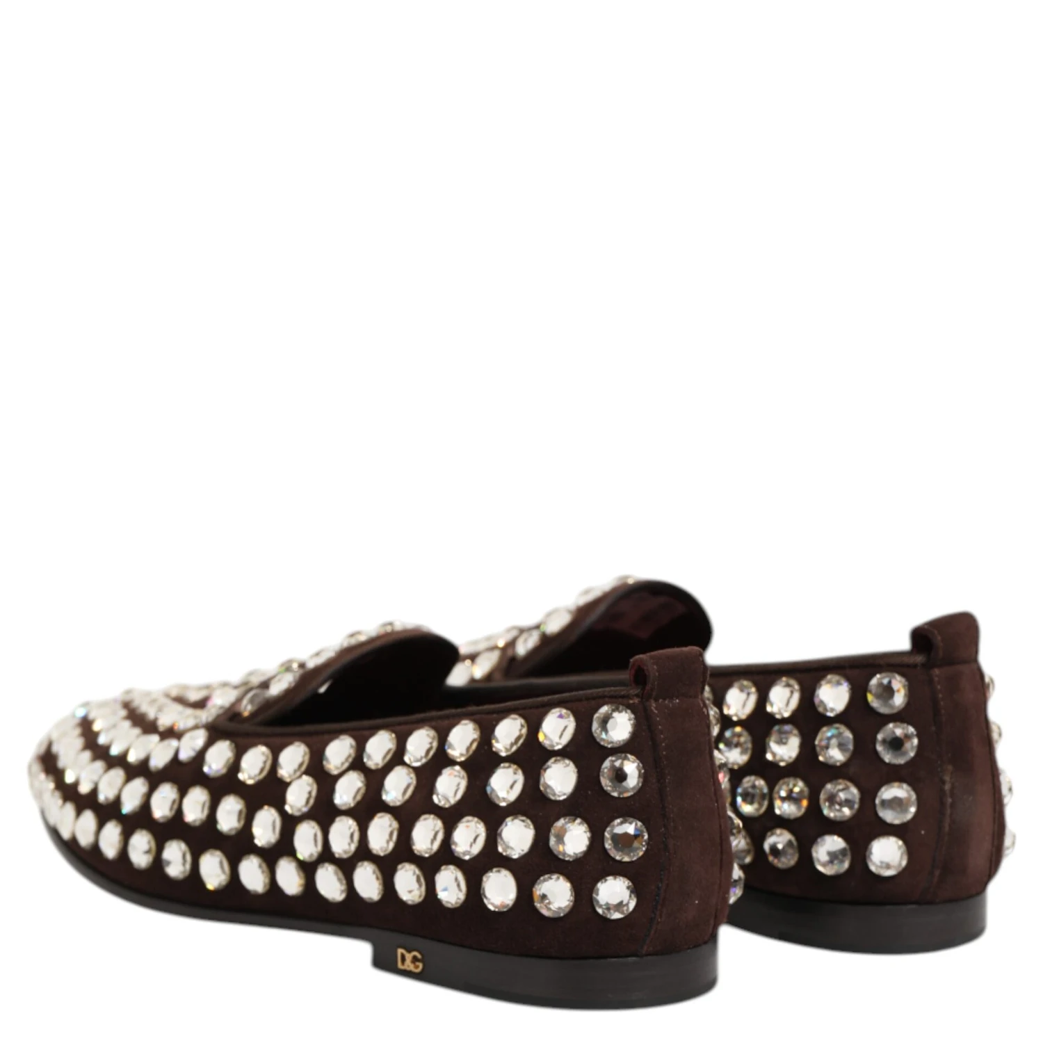 Bordeaux Suede Crystals Loafers Dress Shoes