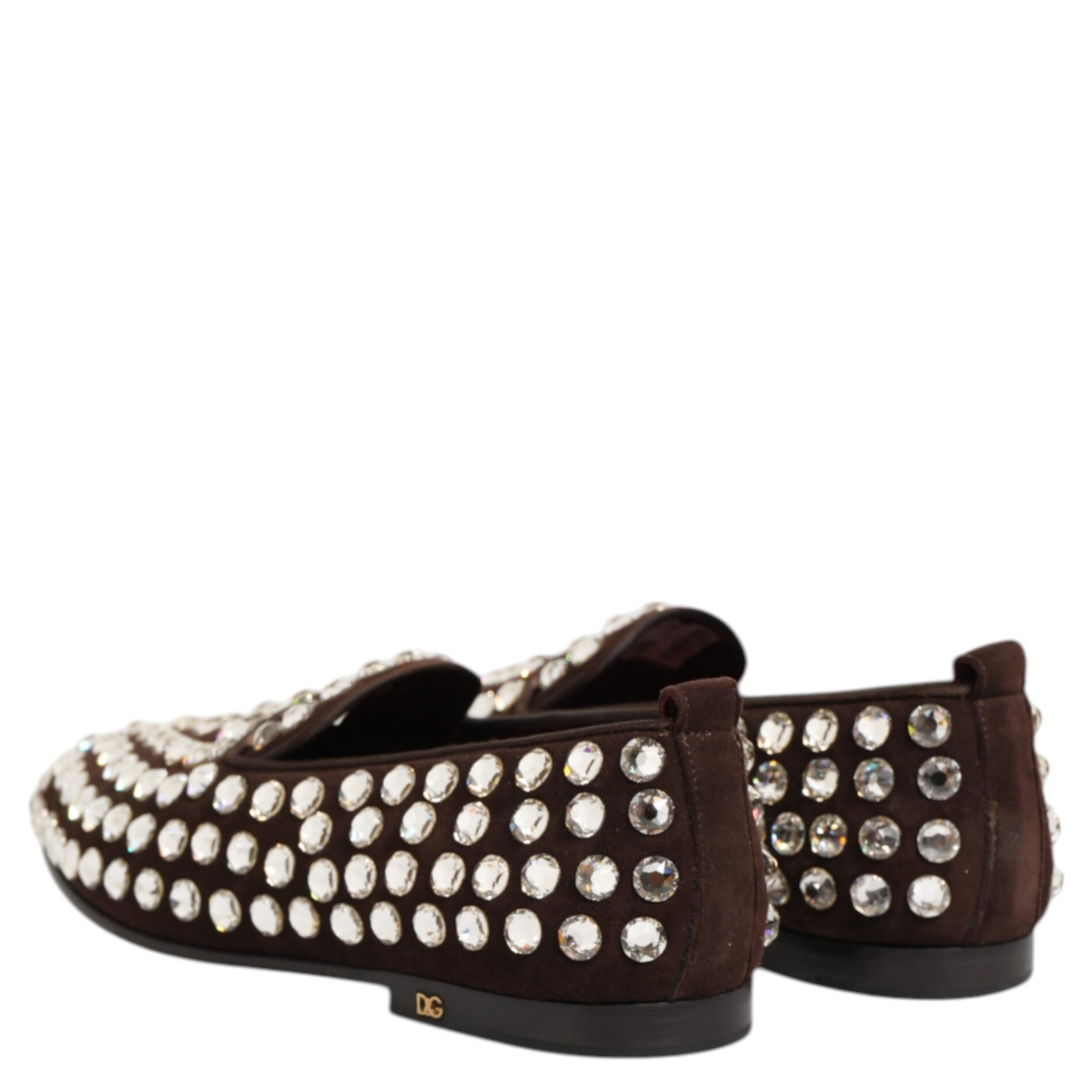 Bordeaux Suede Crystals Loafers Dress Shoes