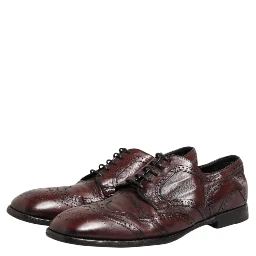 Bordeaux Leather Lace Up Dress Derby Shoes