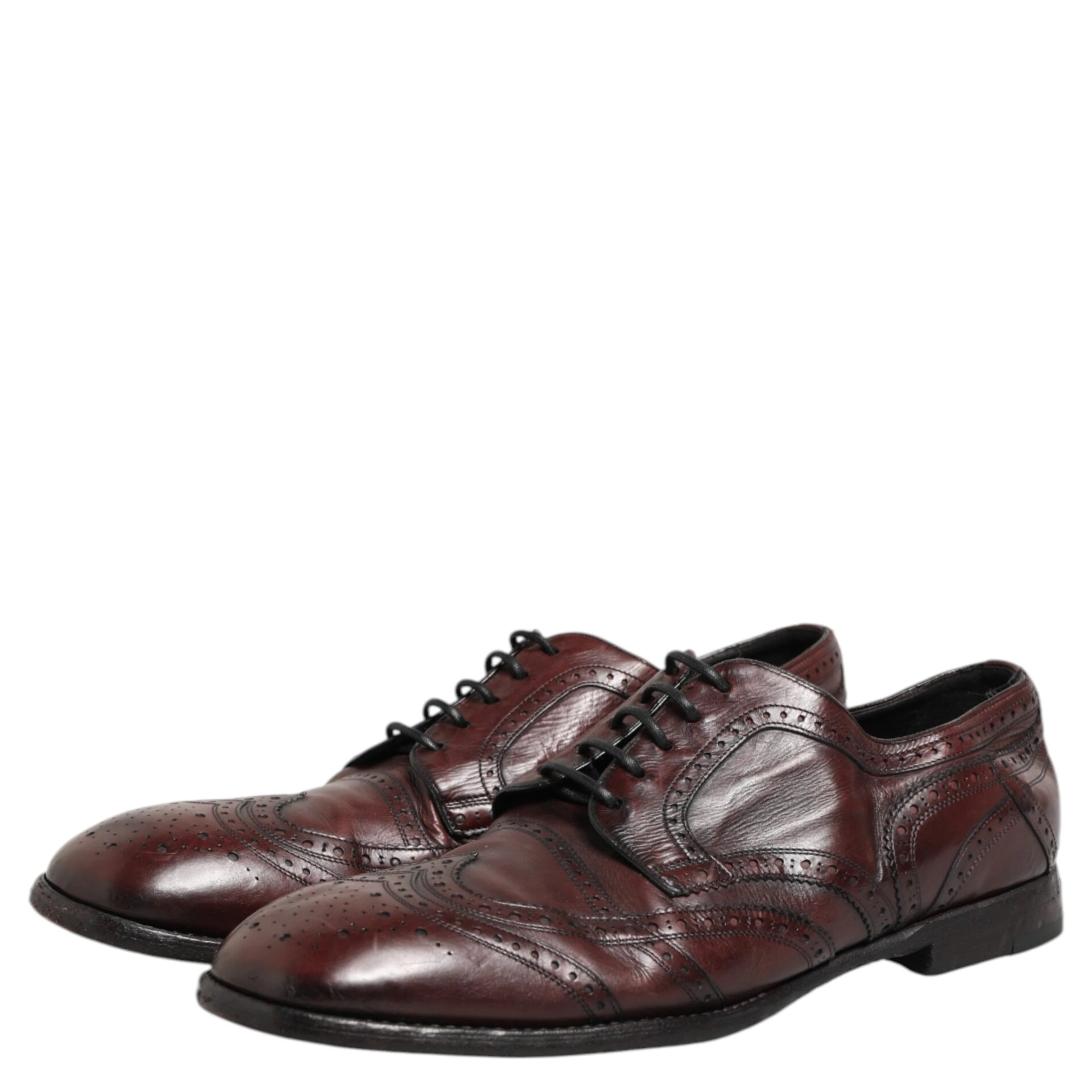 Bordeaux Leather Lace Up Dress Derby Shoes