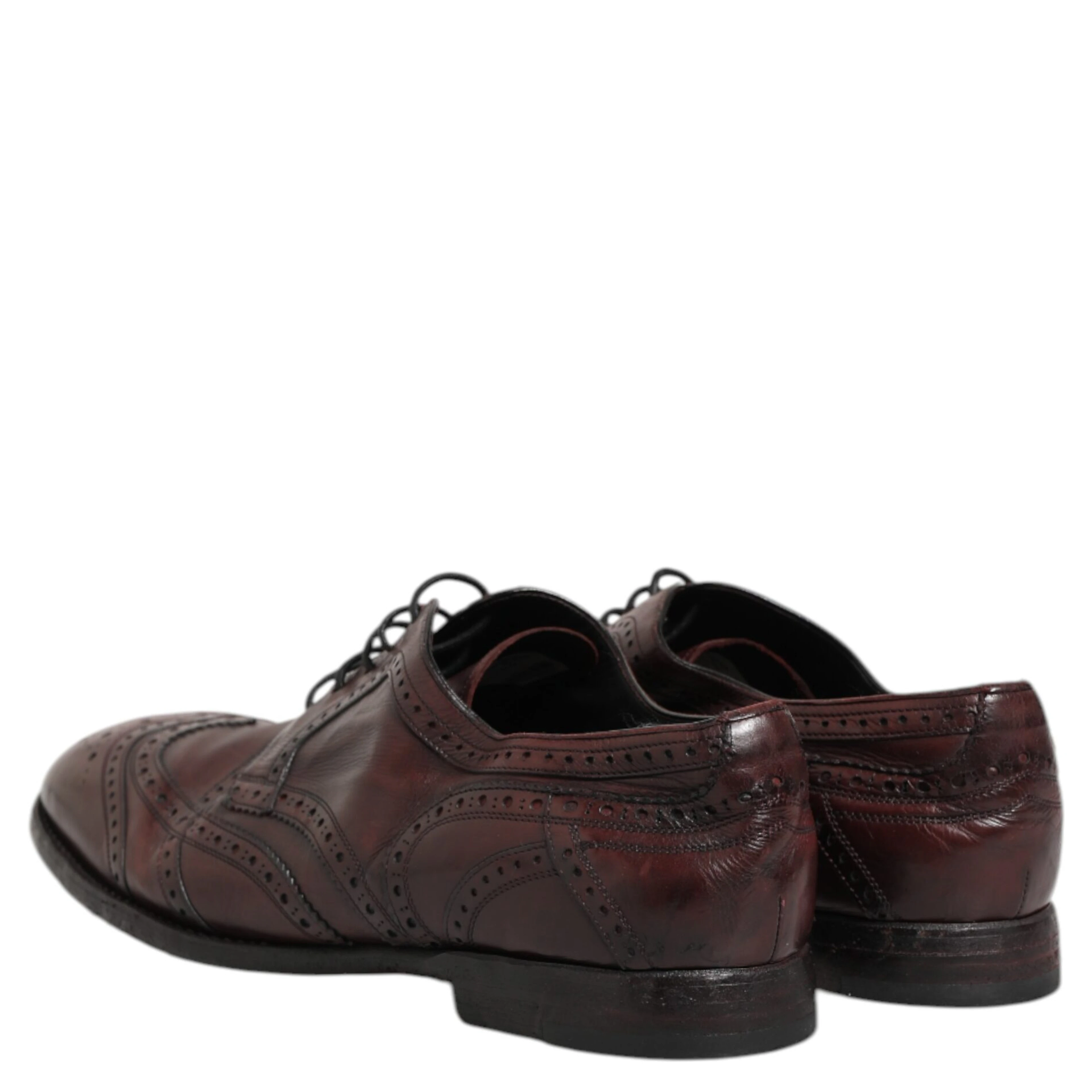Bordeaux Leather Lace Up Dress Derby Shoes