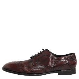 Bordeaux Leather Lace Up Dress Derby Shoes
