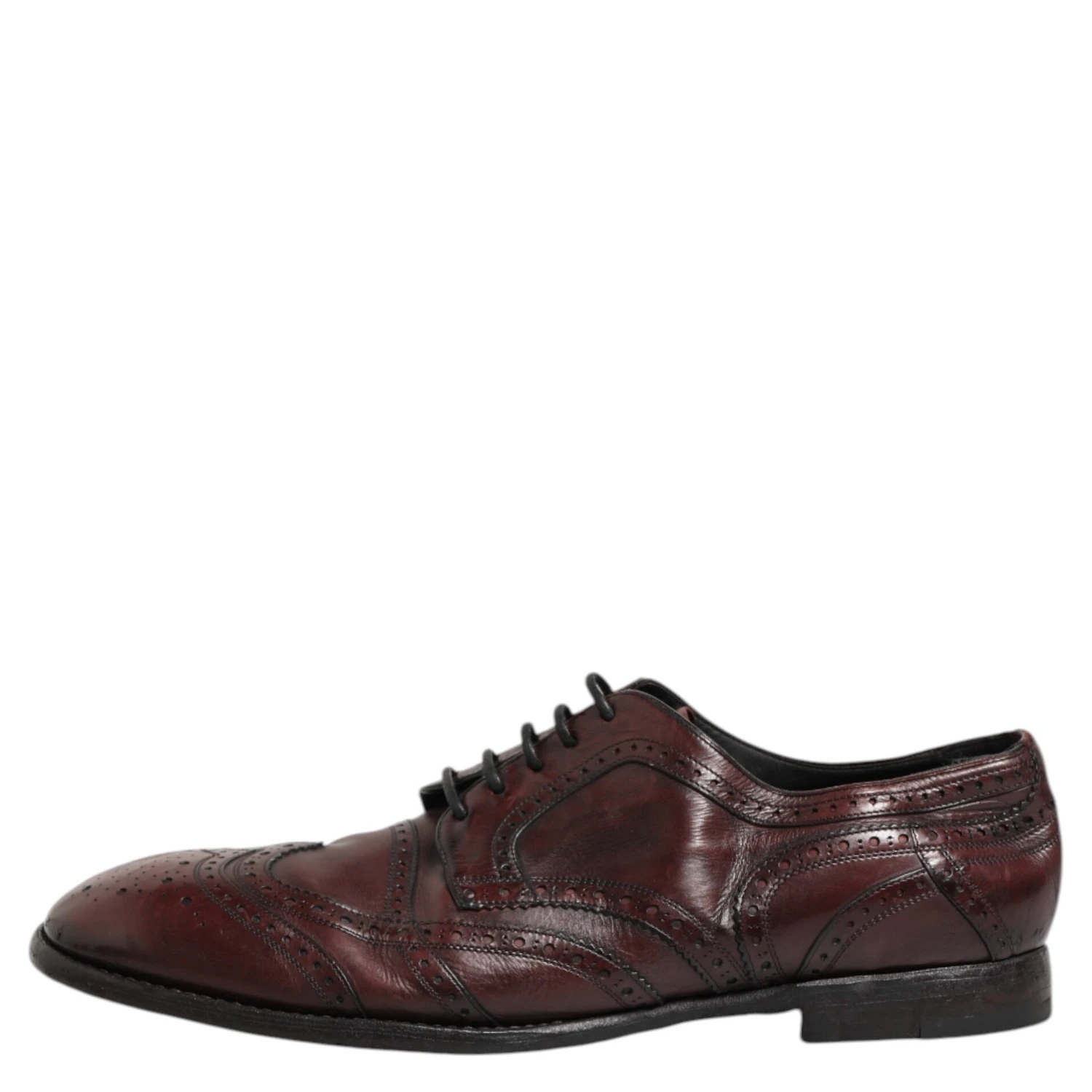 Bordeaux Leather Lace Up Dress Derby Shoes