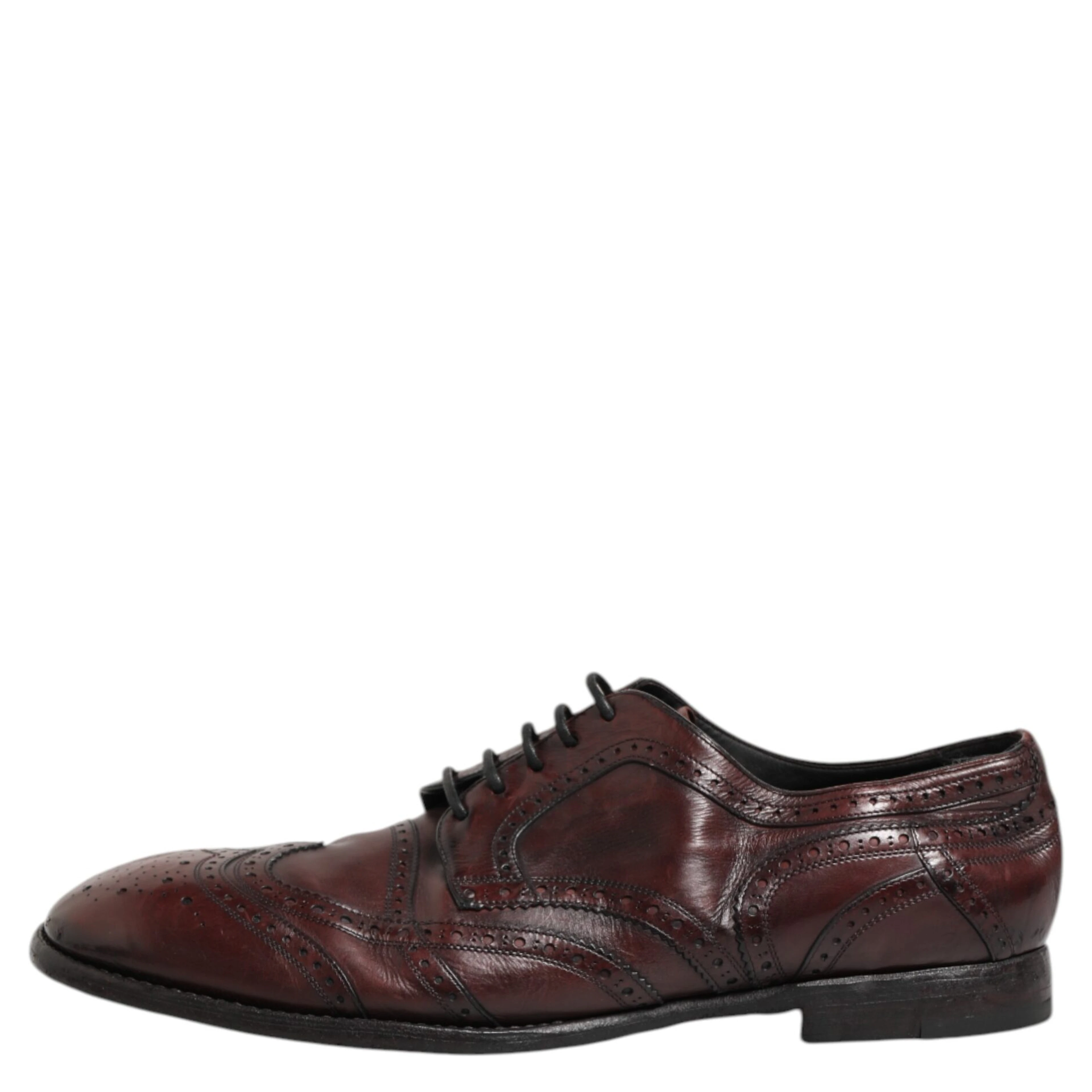 Bordeaux Leather Lace Up Dress Derby Shoes
