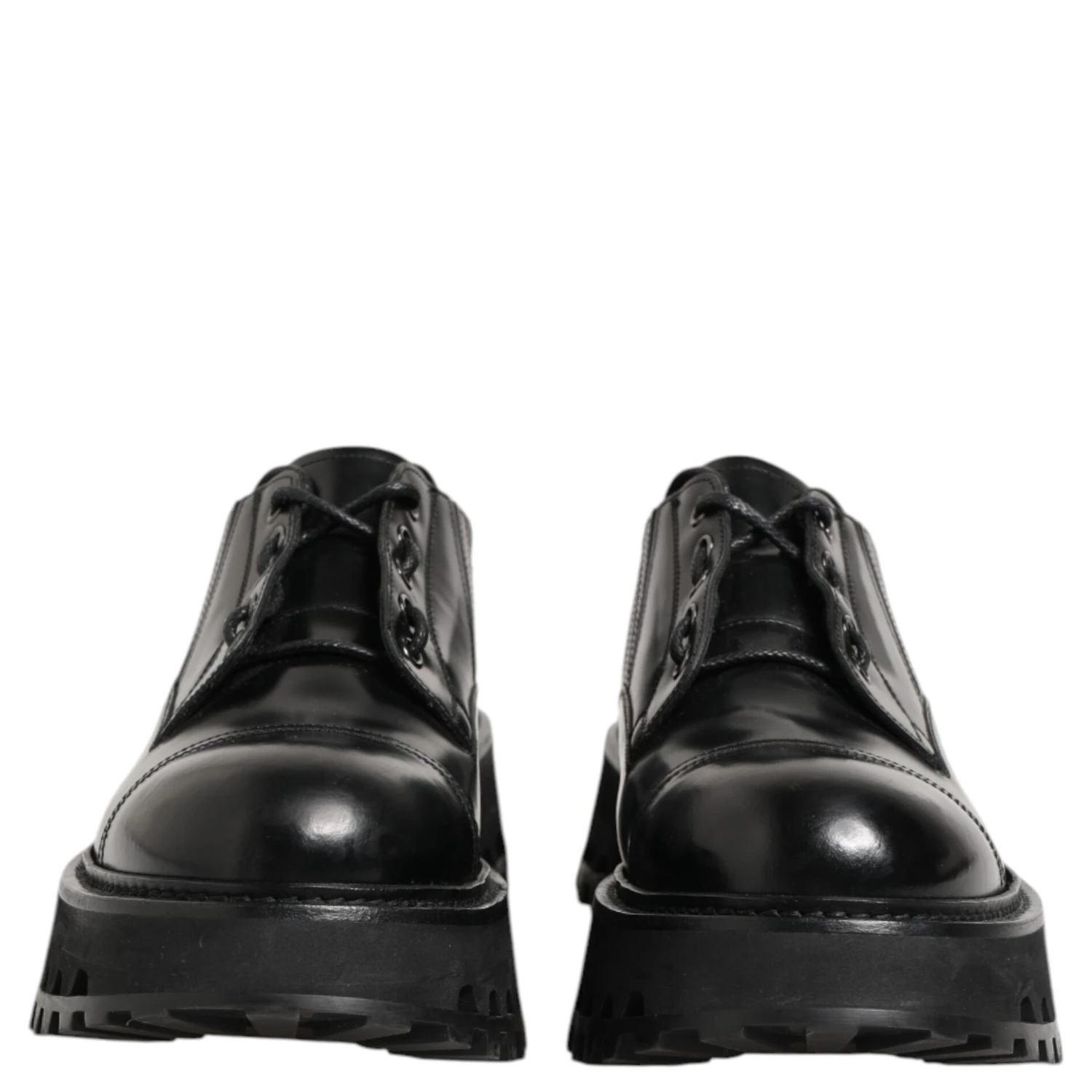 Black Leather Lace Up Derby Men Dress Shoes