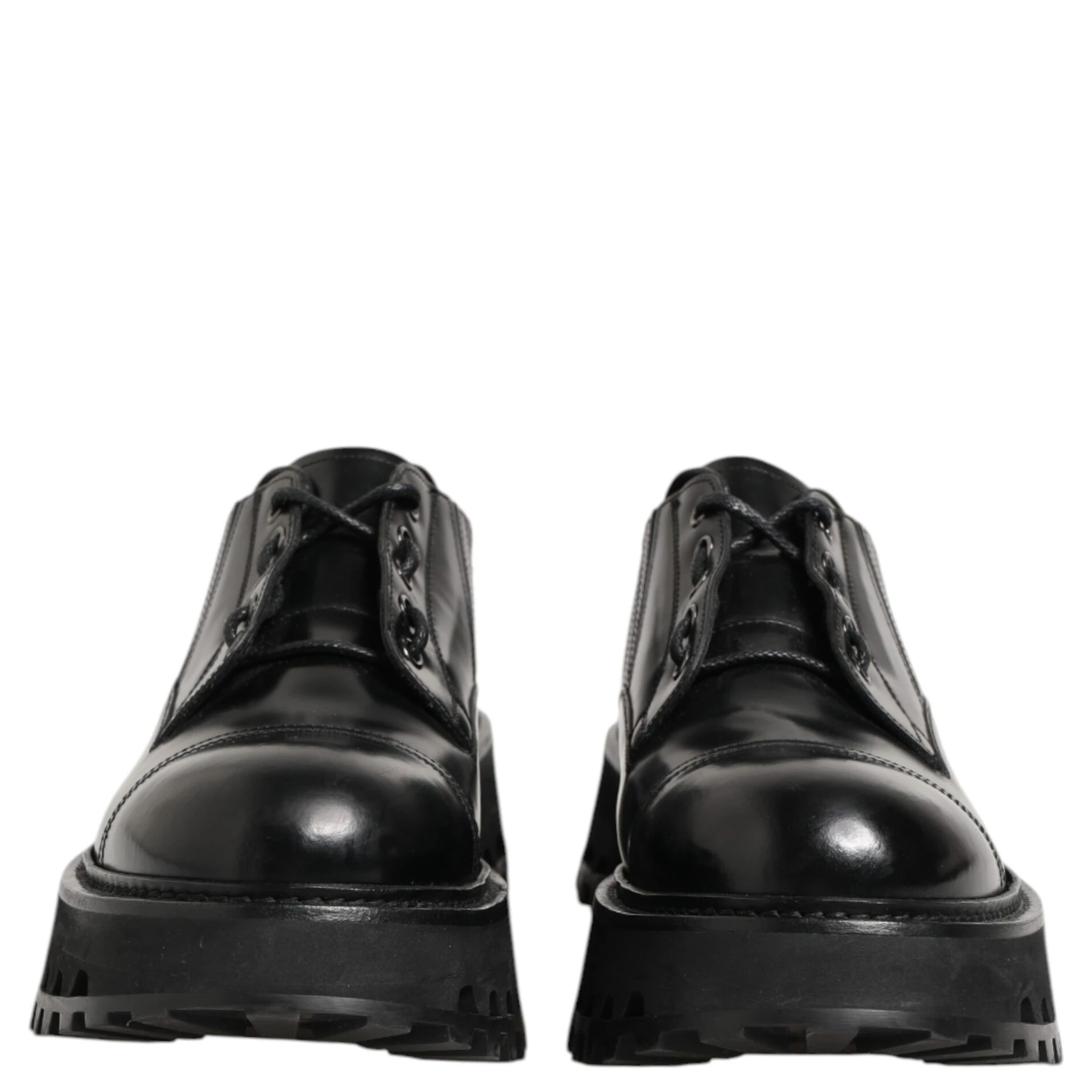 Black Leather Lace Up Derby Men Dress Shoes