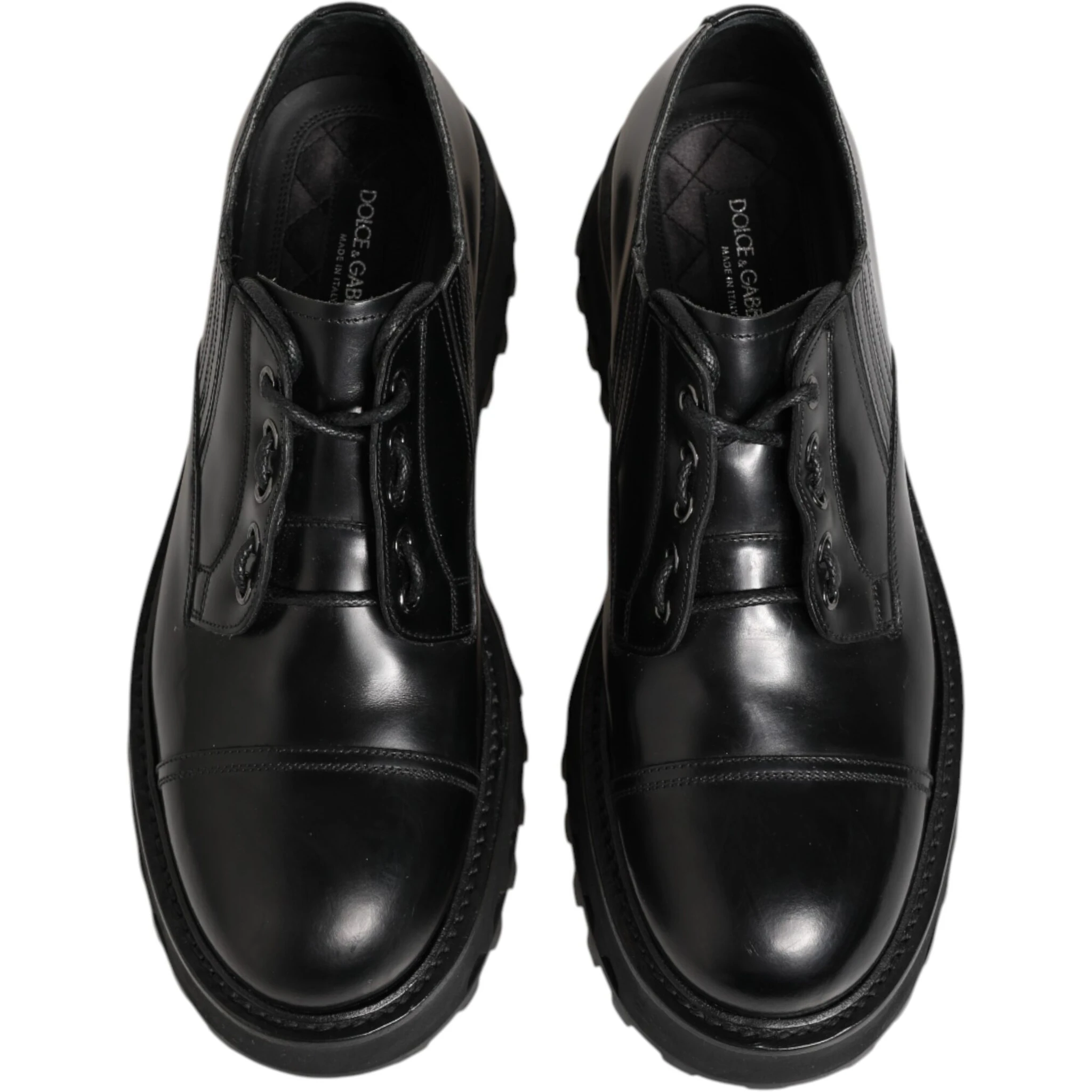 Black Leather Lace Up Derby Men Dress Shoes