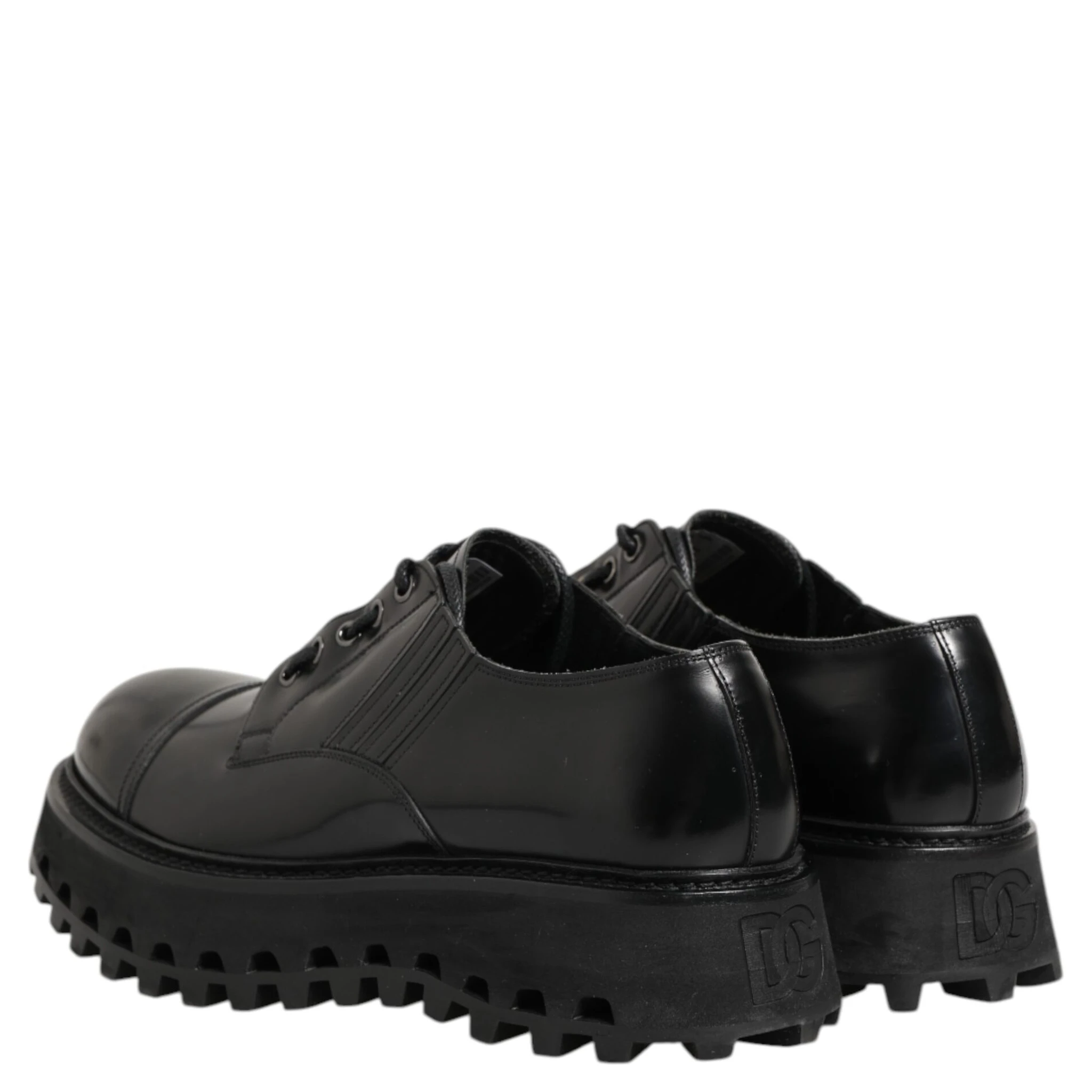 Black Leather Lace Up Derby Men Dress Shoes
