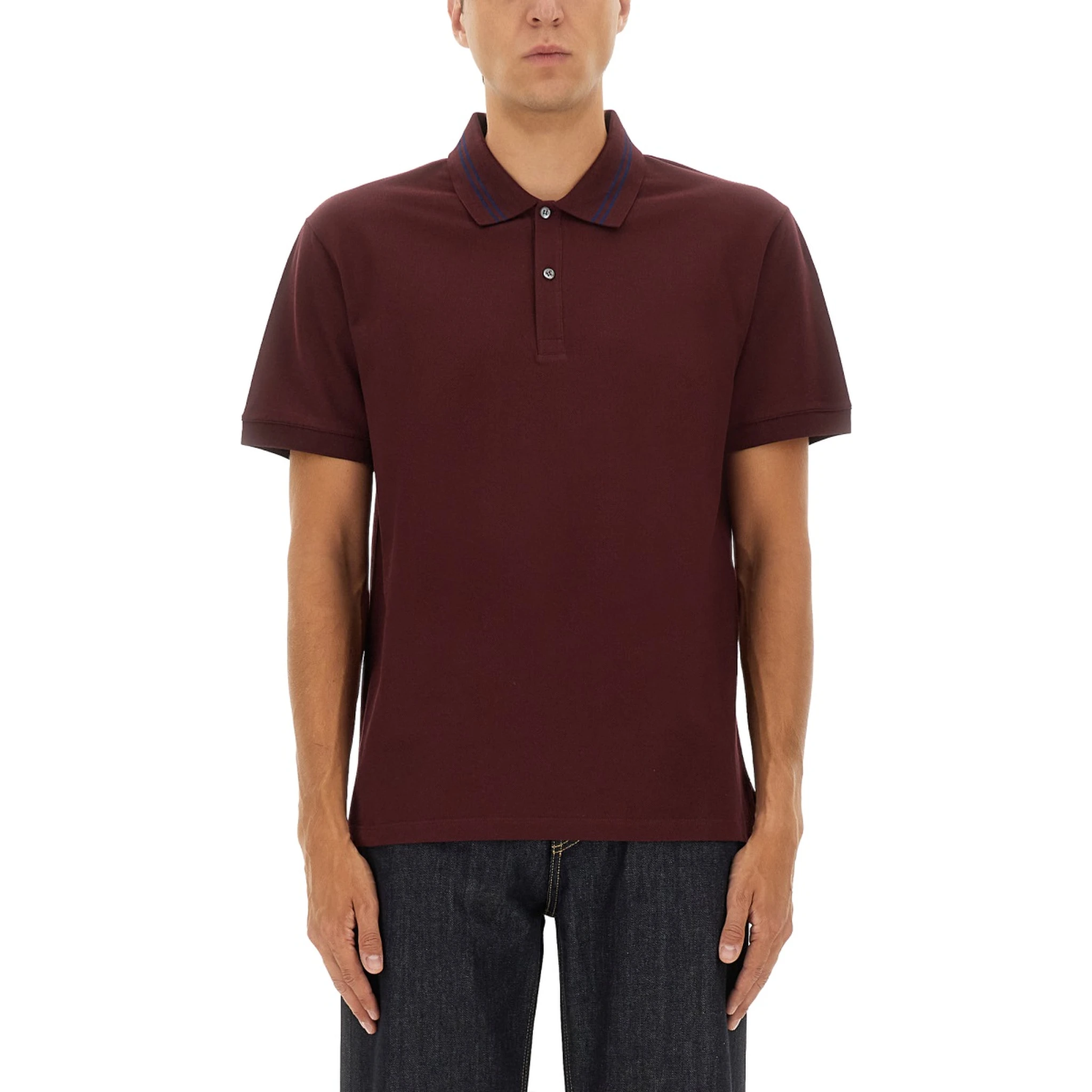POLO SHIRT WITH LOGO ON THE COLLAR