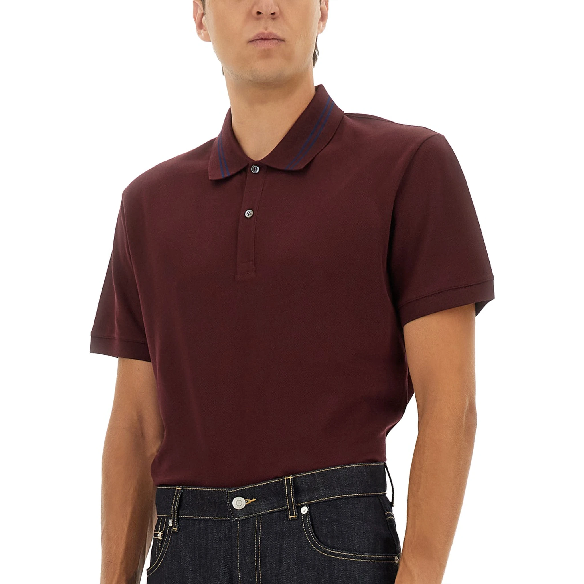 POLO SHIRT WITH LOGO ON THE COLLAR