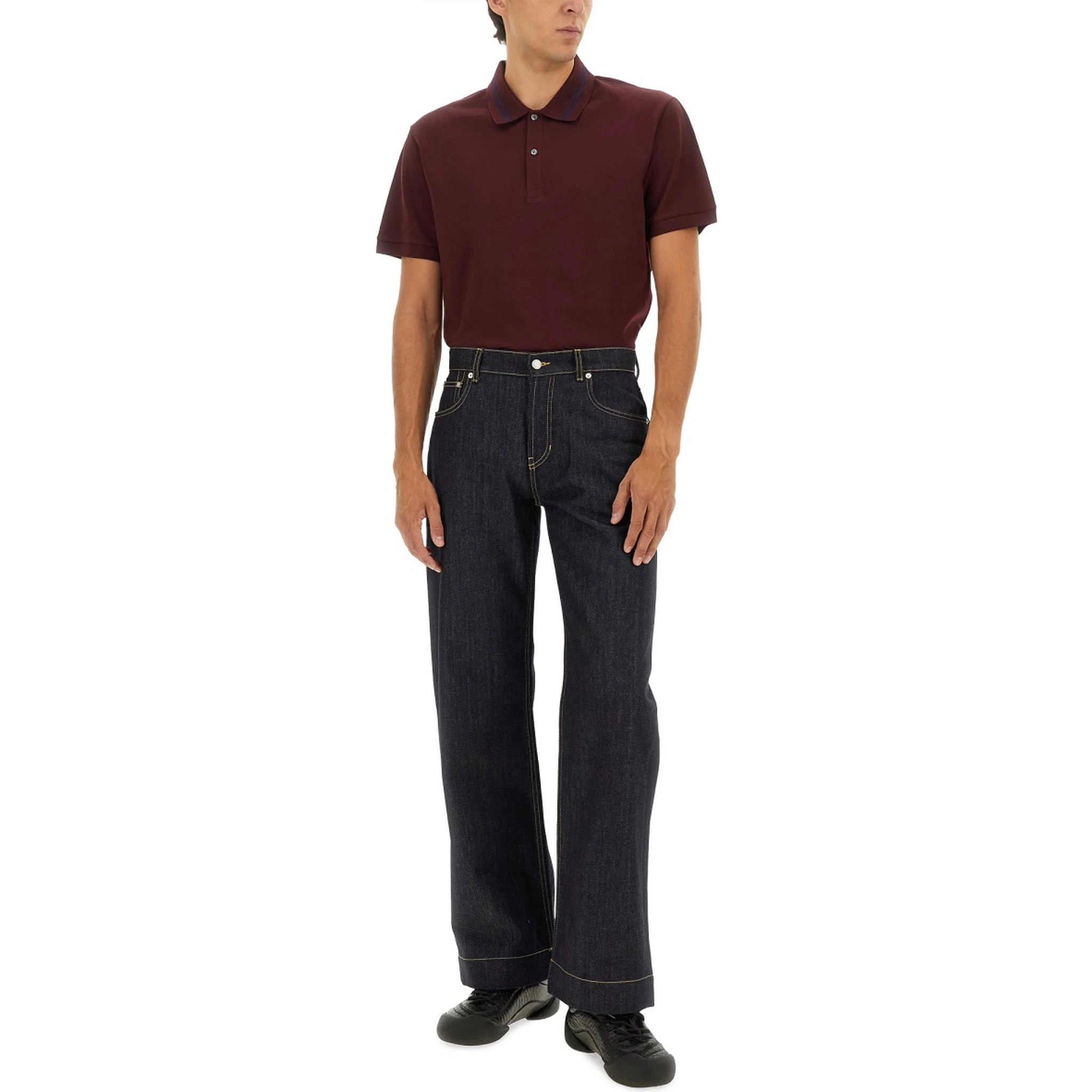 POLO SHIRT WITH LOGO ON THE COLLAR