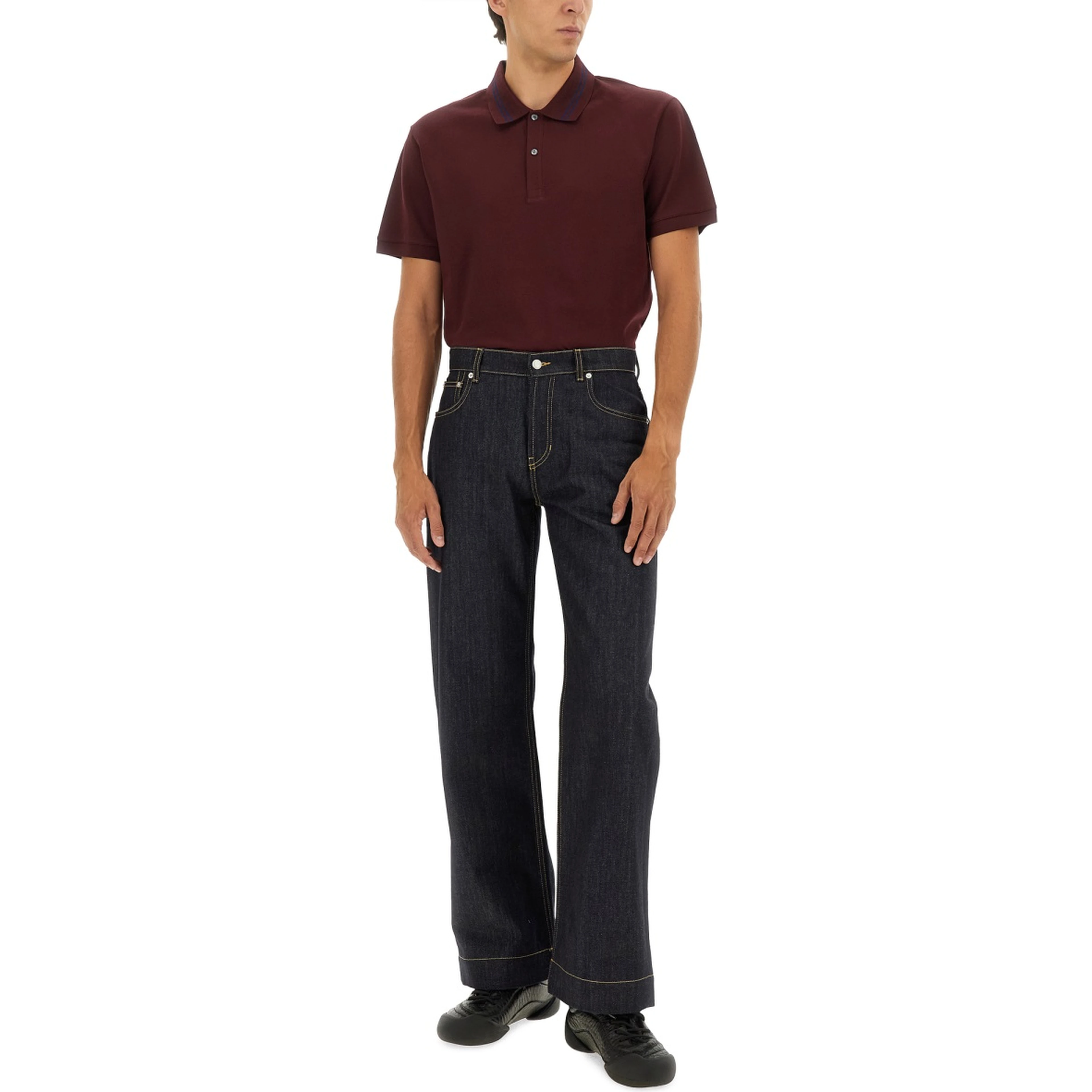 POLO SHIRT WITH LOGO ON THE COLLAR